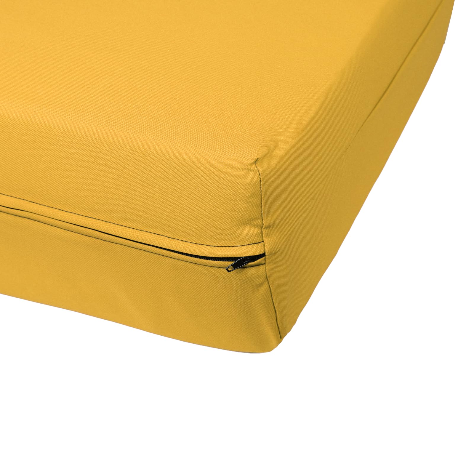 MoNiBloom Twin Futon Cover - Stretchable Armless Sofa Slipcover with Zipper | Washable Furniture Protector for Adults, Kids & Pets | Fits Jackknife RV Sofas | Yellow | Perfect for Living Rooms, Dorms & Campers