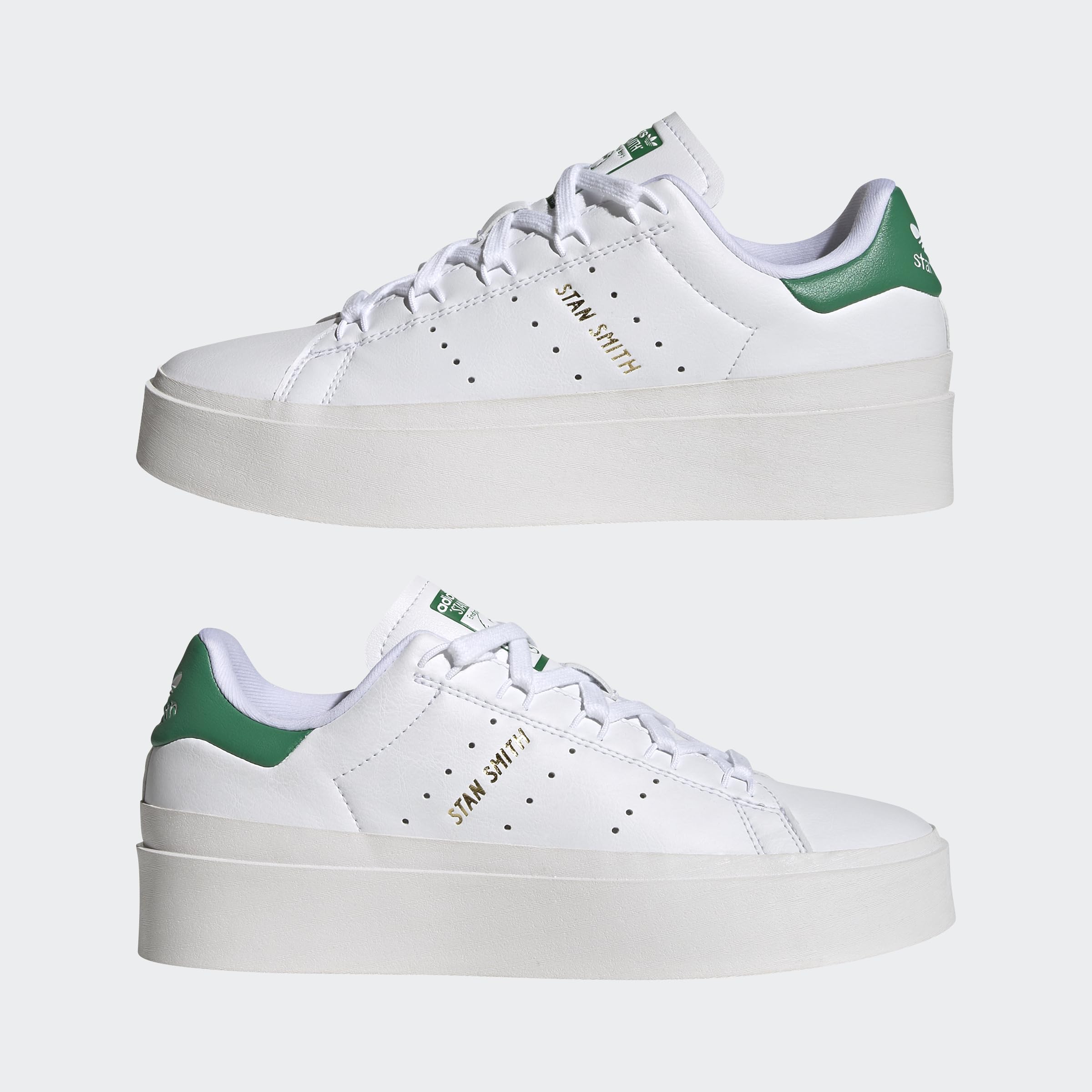 adidas Originals Women's Stan Smith Bonega Sneaker - White/White/Green - Size 6 | Classic Comfortable Tennis Shoes for Casual Wear, Workouts & Street Style Fashion
