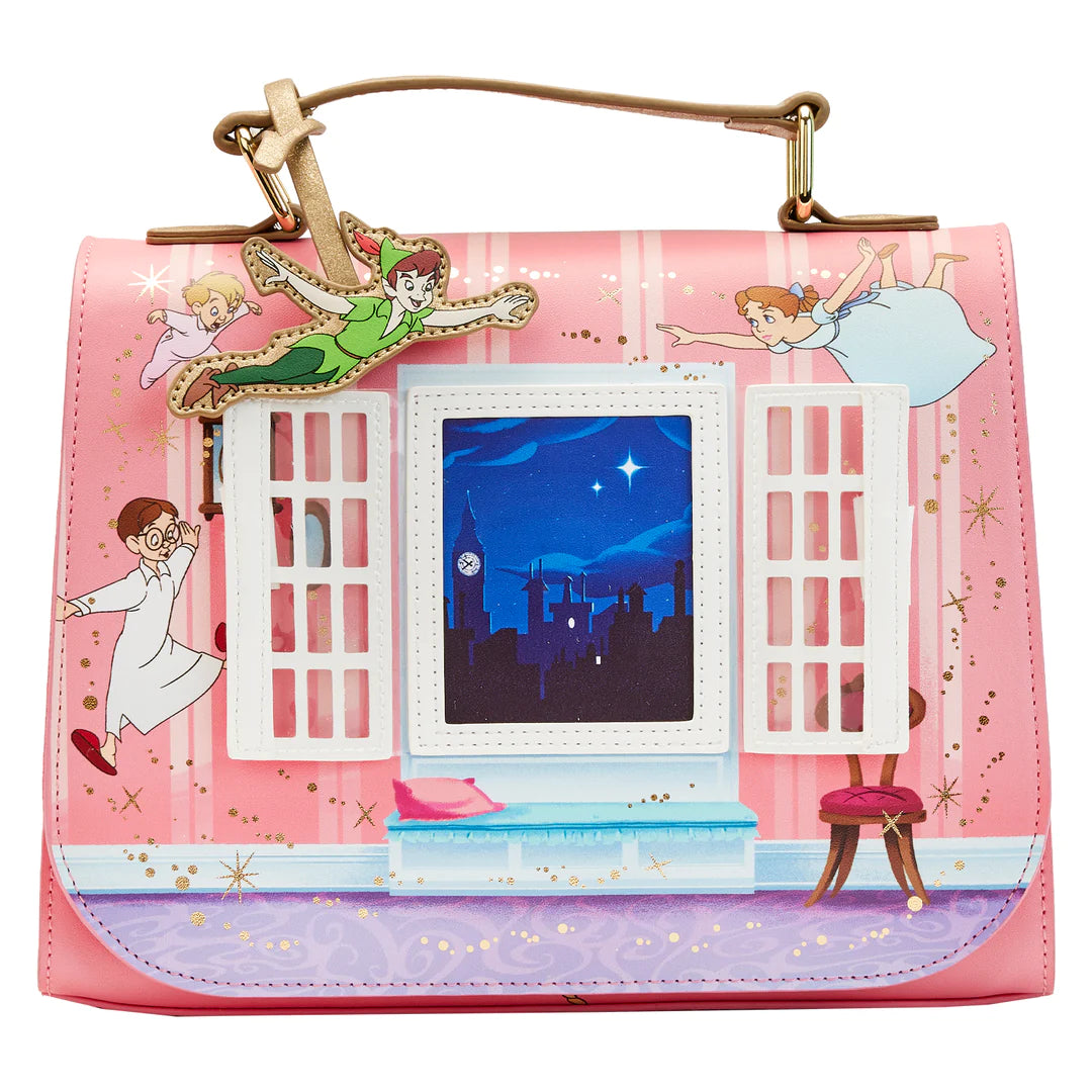 Disney Peter Pan 70th Anniversary Collection Crossbody Bag - Vintage Inspired Shoulder Purse for Women & Teens - Perfect for Theme Parks, Cosplay & Disney Fan Gifts