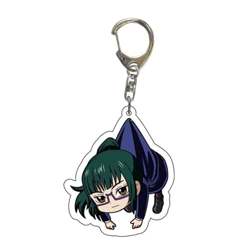 6pcs Jujutsu Kaisen Anime Keychain Set - Itadori Yuji & Satoru Gojo Double-Sided Acrylic Pendant - Cute Anime Keychains for Backpacks, Bags & Gifts