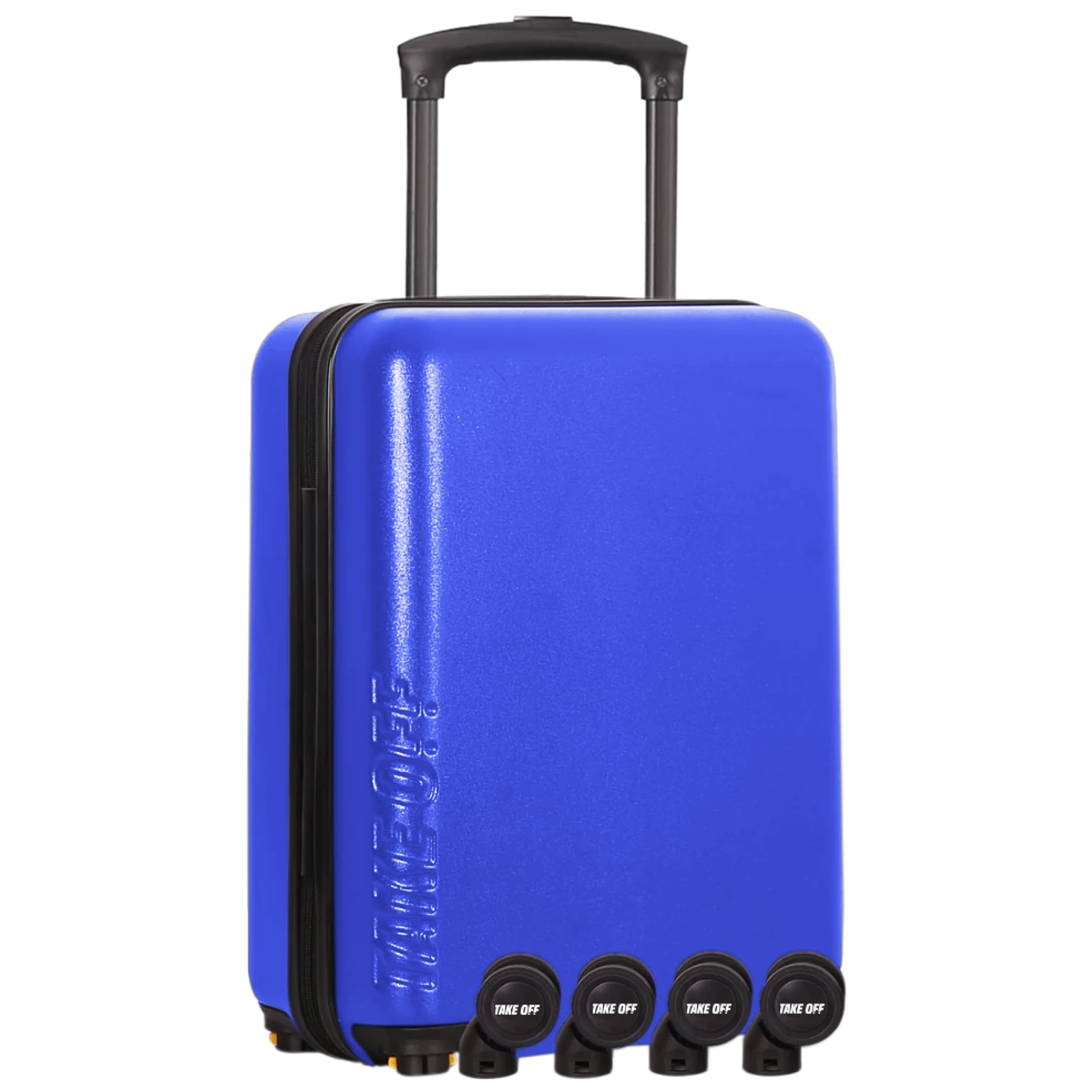 Take OFF Luggage 3.0 - 18x14x8 Inch Underseat Carry-On Suitcase | TSA Approved Hard Shell Personal Item with Removable Wheels | Perfect for Air Travel, Business Trips & Weekend Getaways | Blue