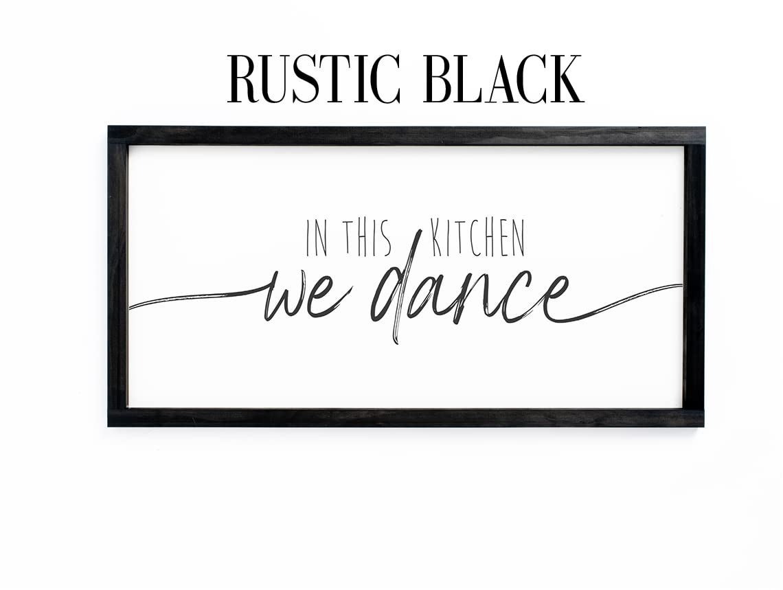 Funny Kitchen Dance Sign - Rustic Wooden Wall Decor for Kitchen - 'In This Kitchen We Dance' - Perfect for Farmhouse, Home, and Restaurant Decor - Ideal for Dancing Enthusiasts & Gift Giving