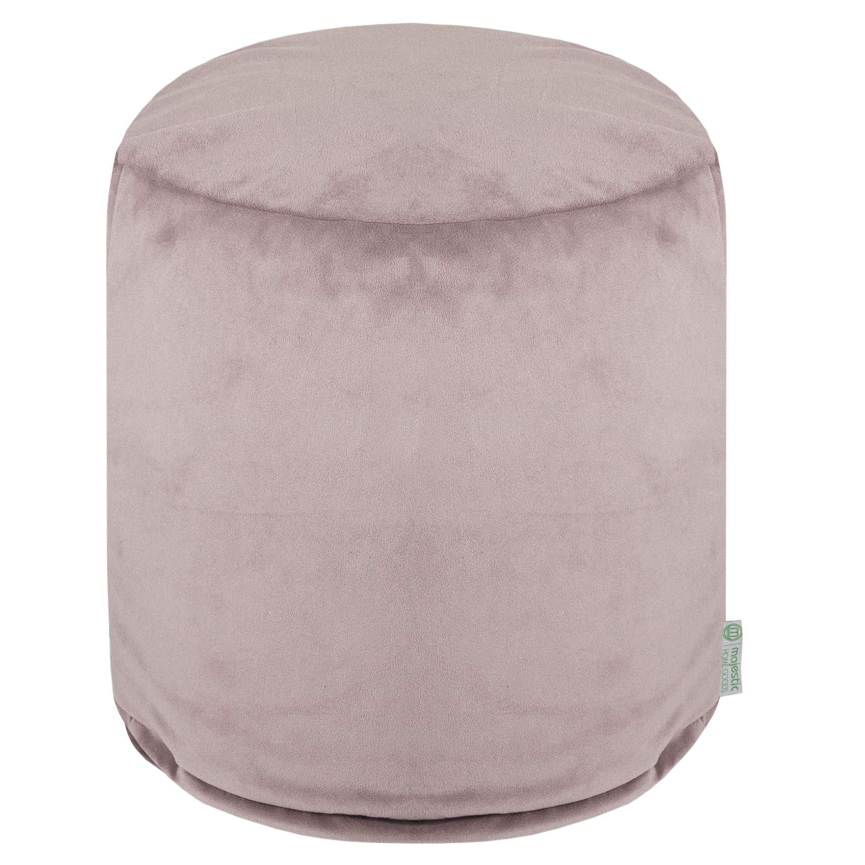 Majestic Home Goods Faux Suede Pouf Ottoman with Steel Frame - Perfect for Living Room, Bedroom & Nursery Decor