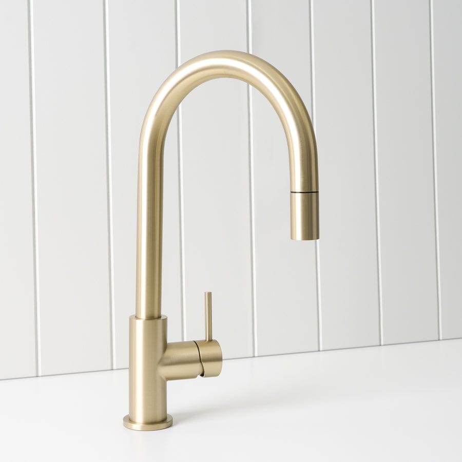 Sydney Pullout Kitchen Faucet with Sprayer - Warm Brushed Nickel Finish - Perfect for Modern Farmhouse & Contemporary Kitchen Sinks