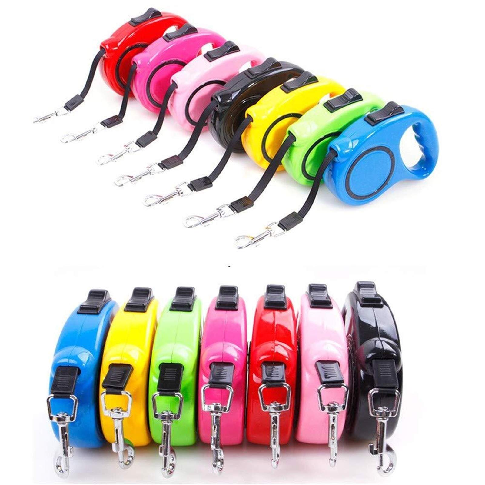 Extendable Dog Leash for Large & Small Dogs - 3m(11kg) Retractable Pet Leash with Comfortable Handle (Pink) - Perfect for Walking, Training & Outdoor Adventures
