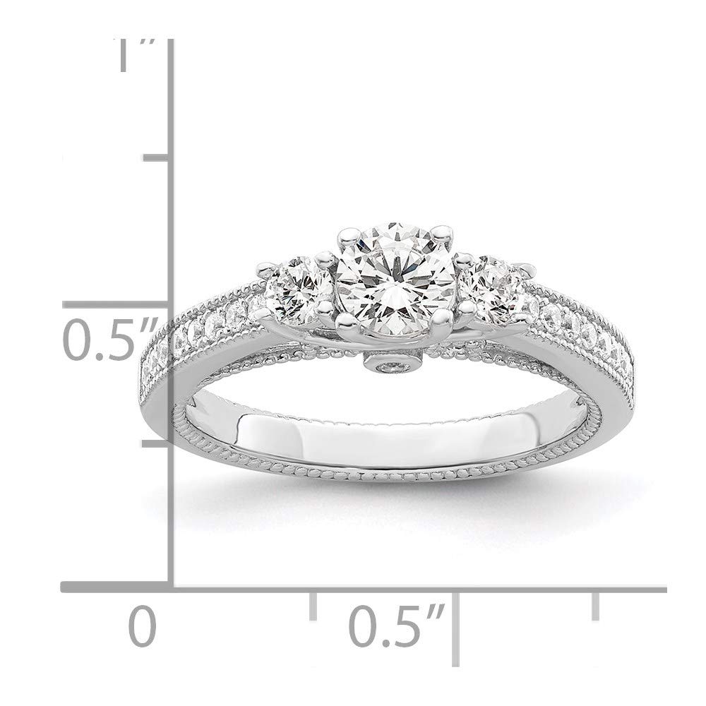 925 Sterling Silver & Cubic Zirconia Embers Ring - Elegant Women's Fine Jewelry Gift for Anniversary, Birthday & Valentine's Day | Perfect for Date Nights & Special Occasions