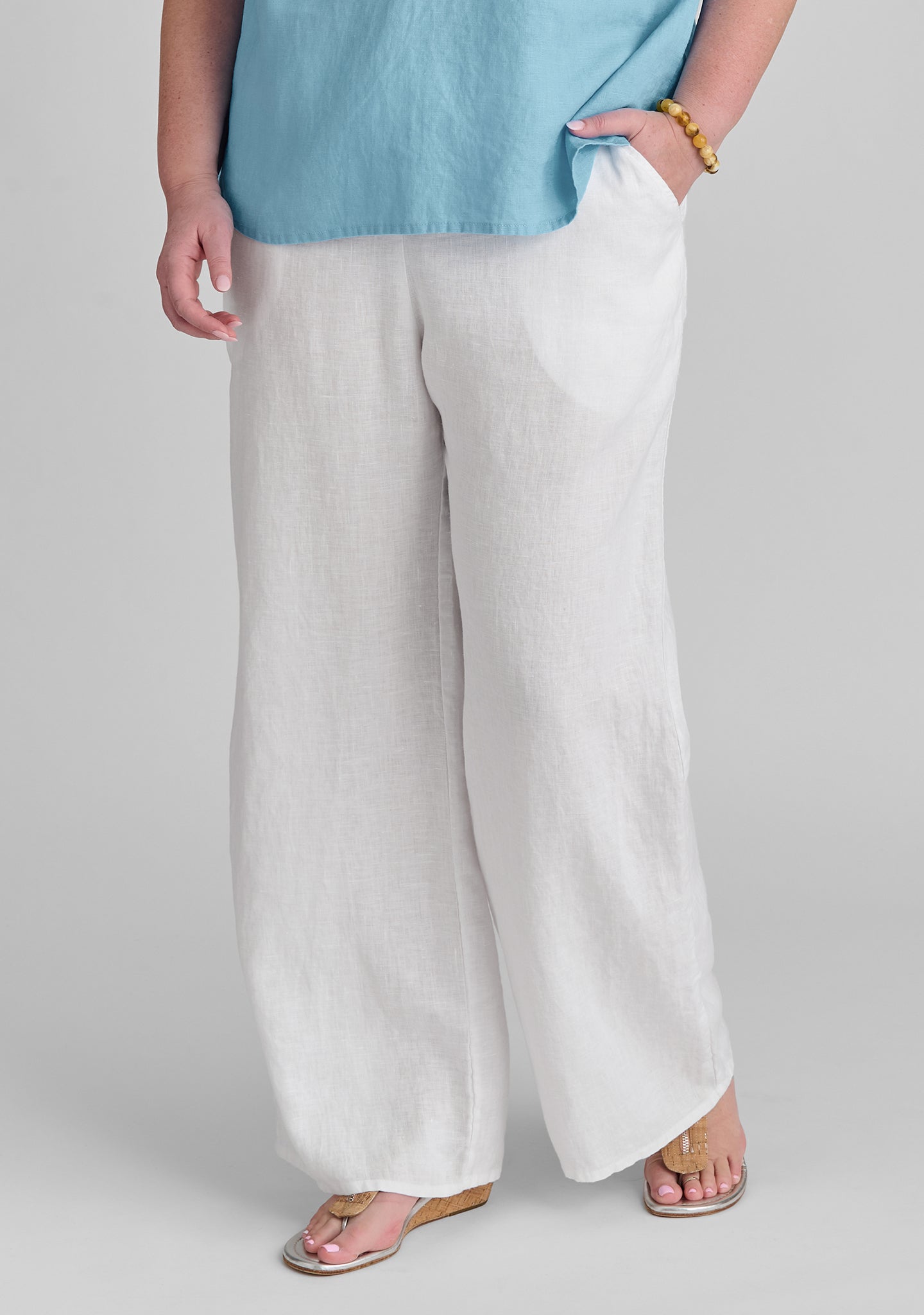 Stylish Full Length Linen Pants for Women - Comfortable Summer Picnic Pants - Perfect for Outdoor Activities, Beach Vacations & Casual Wear