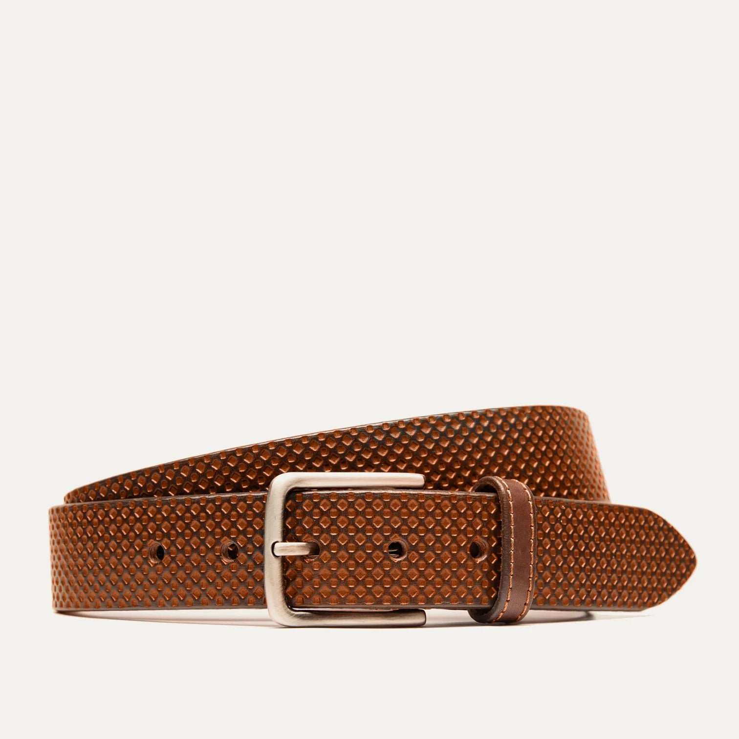 Premium Brown Embossed Golf Belt for Men - Stylish & Durable Leather Belt for Golf, Casual Wear & Office Attire