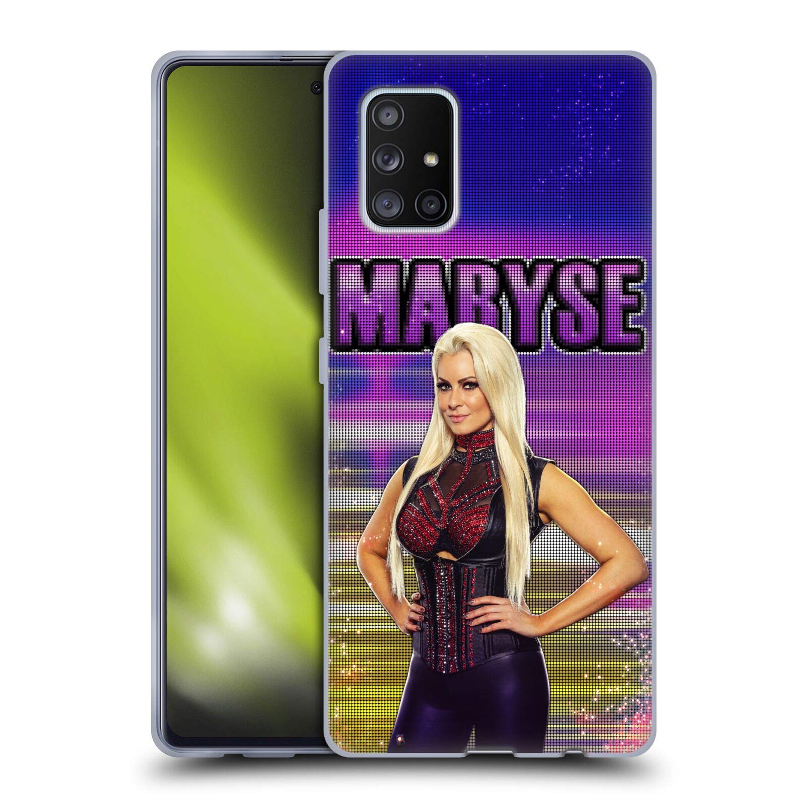 Head Case Designs WWE LED Image Maryse Soft Gel Case for Samsung Galaxy A51 5G (2020) - Officially Licensed Durable Protection for Workouts & Travel