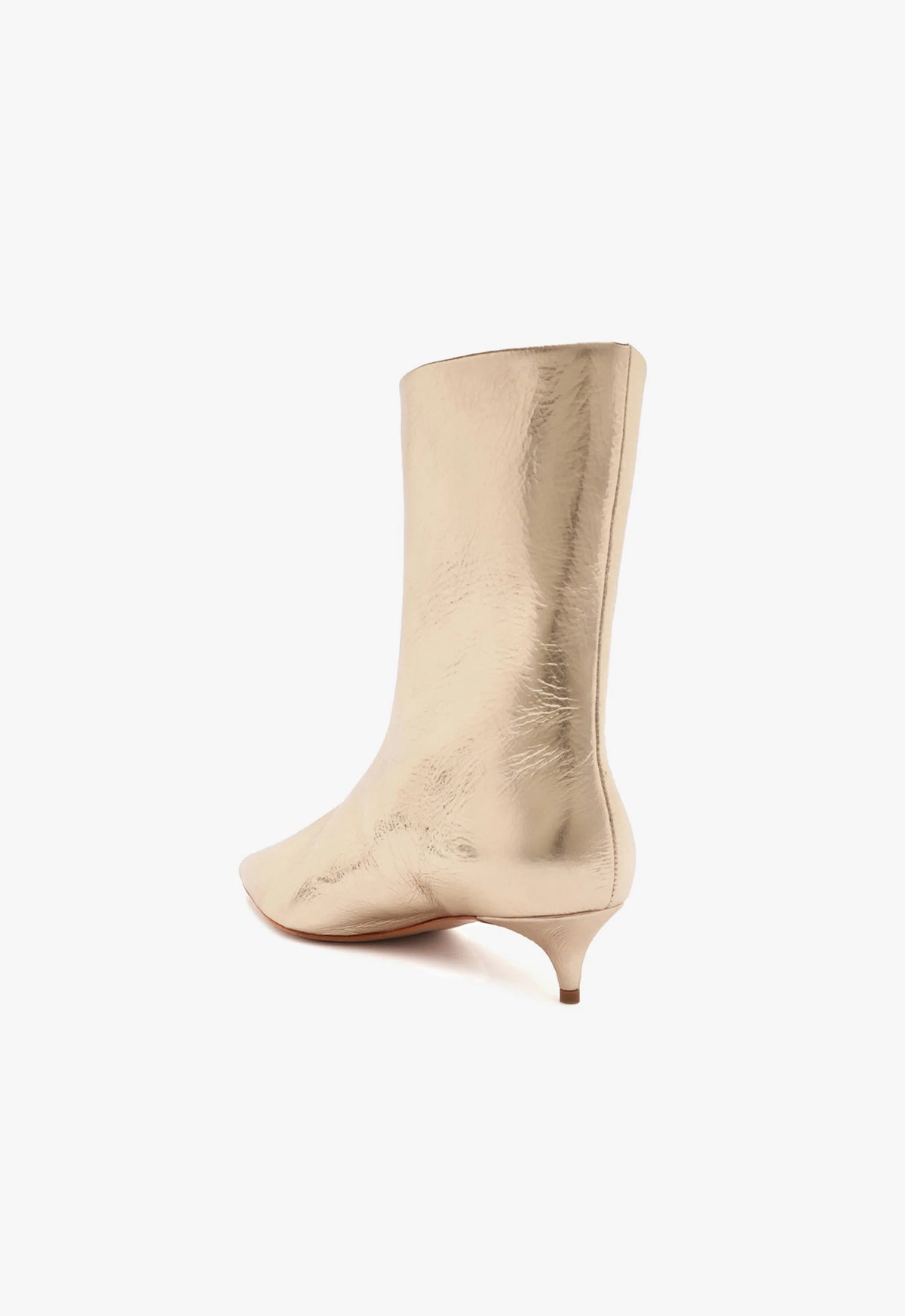 Gail Smashed Metallic Bootie - Stylish Women's Chunky Heel Ankle Boots for Fall & Winter | Perfect for Office, Party & Night Out