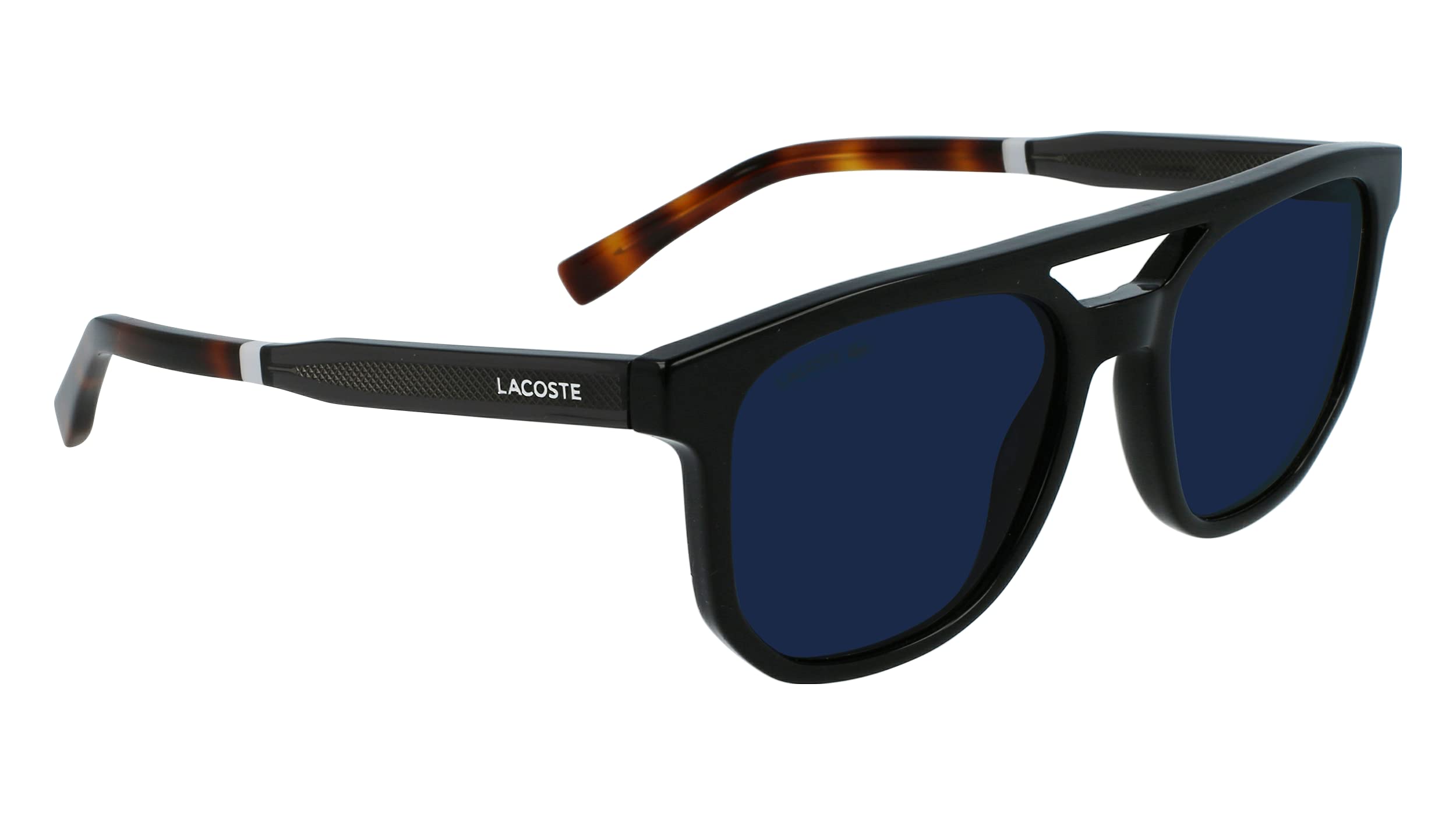 Lacoste L955s Rectangular Sunglasses for Men - UV Protection Polarized Classic Aviator Style - Perfect for Driving, Beach & Outdoor Activities