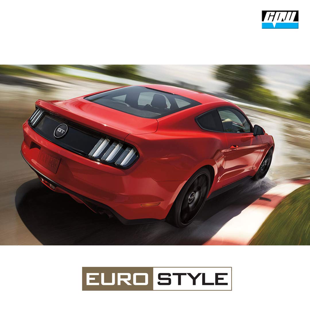 CPW Euro Style LED Tail Lights for 2015-2022 Ford Mustang | Sequential Turn Signal | Plug & Play Installation | Clear Lens | Perfect for Night Driving & Car Customization
