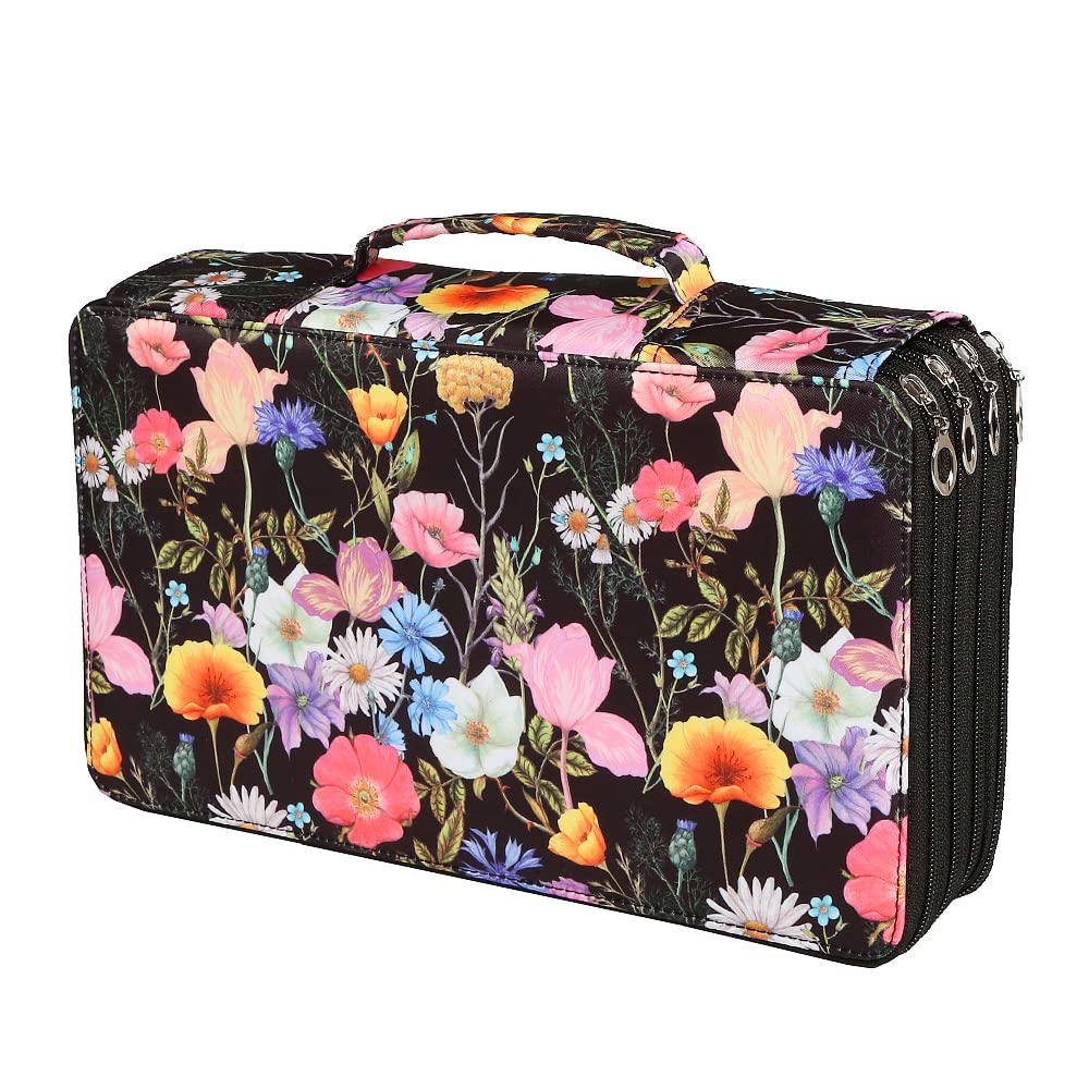 LBXGAP Portable 300-Slot Colored Pencil Case Organizer with Printing Pattern - Perfect for Watercolor Pencils, Colored Pencils & Art Supplies - Ideal for Artists, Students & Classroom Organization
