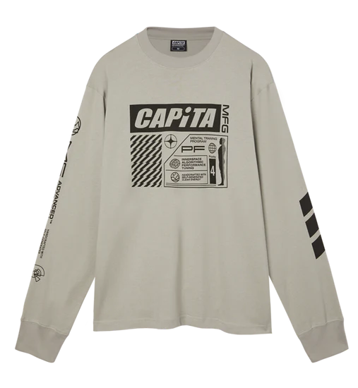 Capita 2025 Mental Long Sleeve T-Shirt for Men & Women | Light Grey Cotton Casual Shirt | Perfect for Streetwear, Gym & Everyday Wear