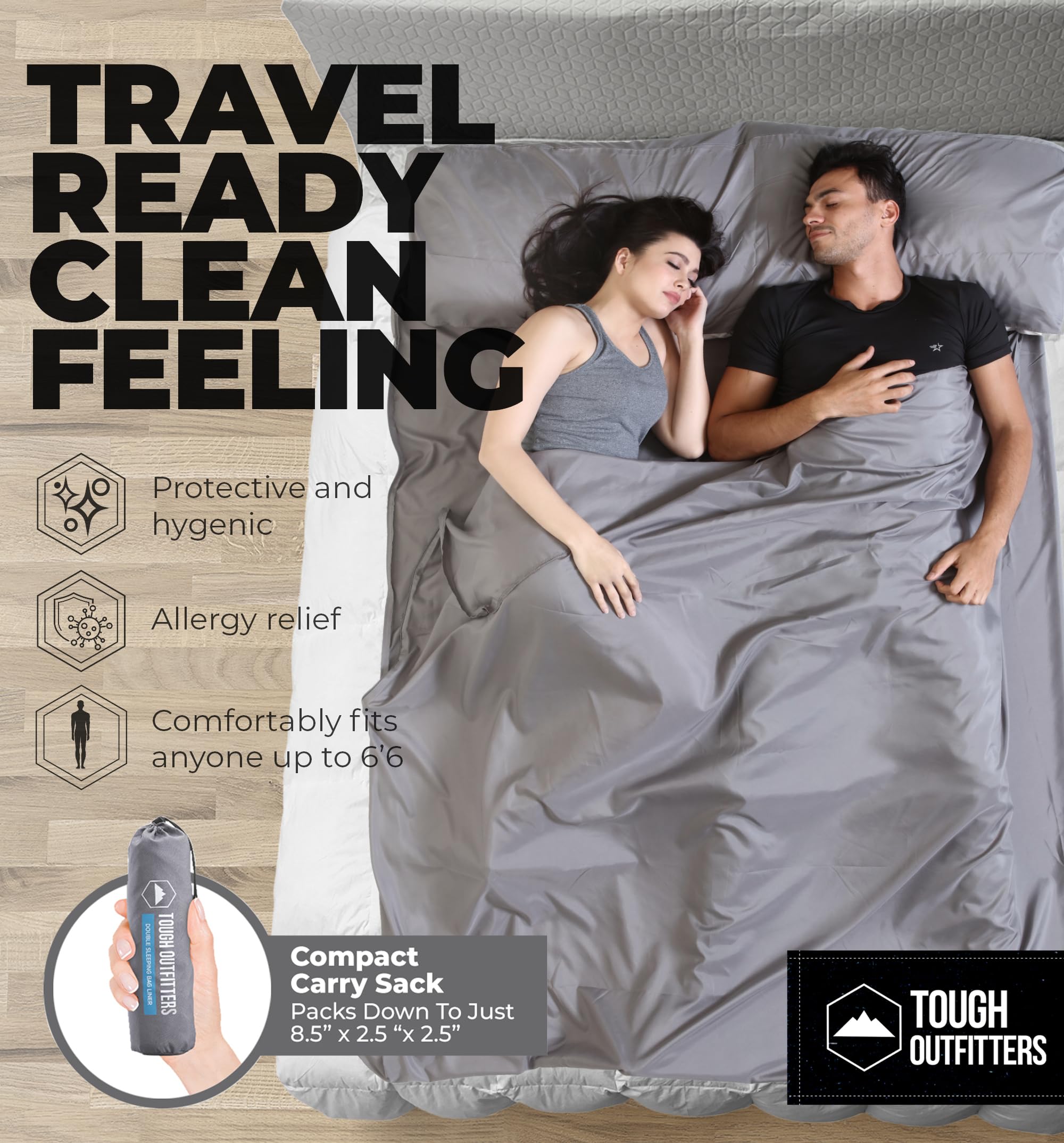 Best Adult Sleeping Bag Liner - Lightweight Travel Sleep Sack & Hotel Sheet for Camping, Backpacking - Cold Weather Sleeping Bag Insert for Comfort & Warmth | Perfect for Outdoor Adventures, Traveling & Hostel Stays