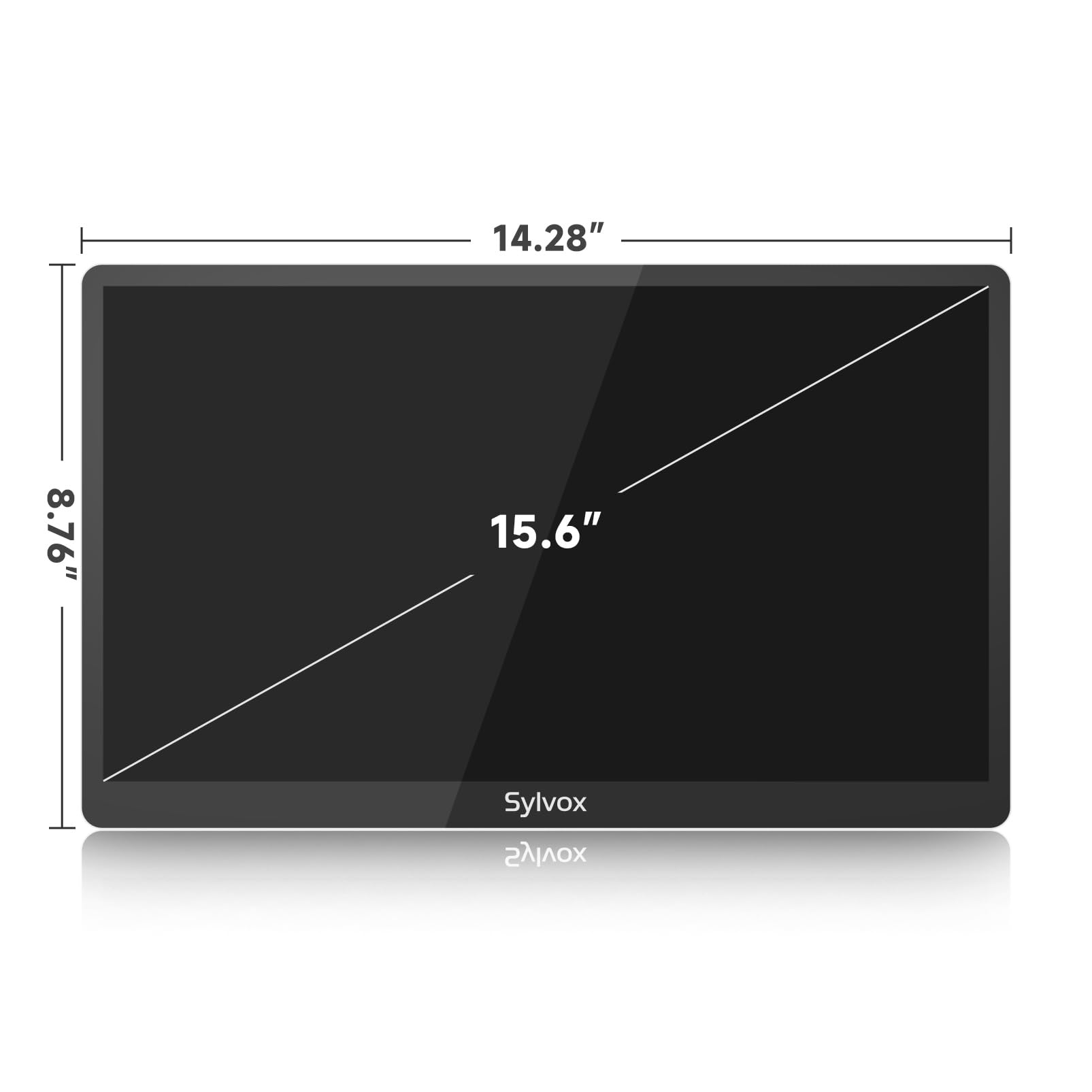 SYLVOX 15.6 Inch Smart Kitchen TV - Full HD 1080P Under Cabinet Television with Google OS, Voice Remote, WiFi & Bluetooth - Perfect for Cooking Entertainment & Small Spaces