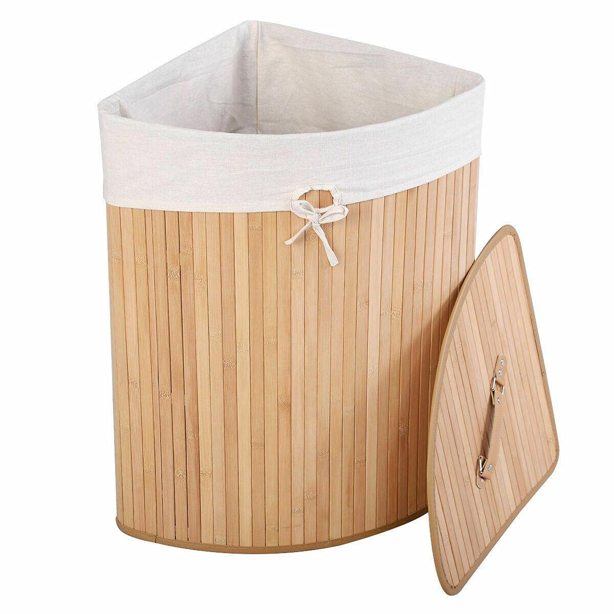 Eco-Friendly Bamboo Laundry Hamper - Natural Woven Storage Basket for Clothes & Linens | Perfect for Bedroom, Bathroom & Laundry Room Organization