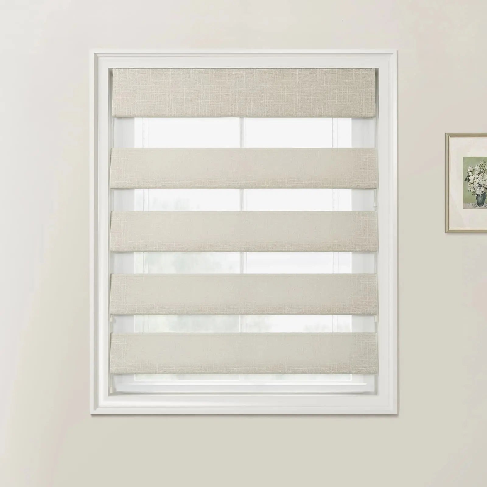 Custom Zebra Roman Blind Cord Lift - Blackout Window Shades for Home & Office - Easy Installation & Light Control