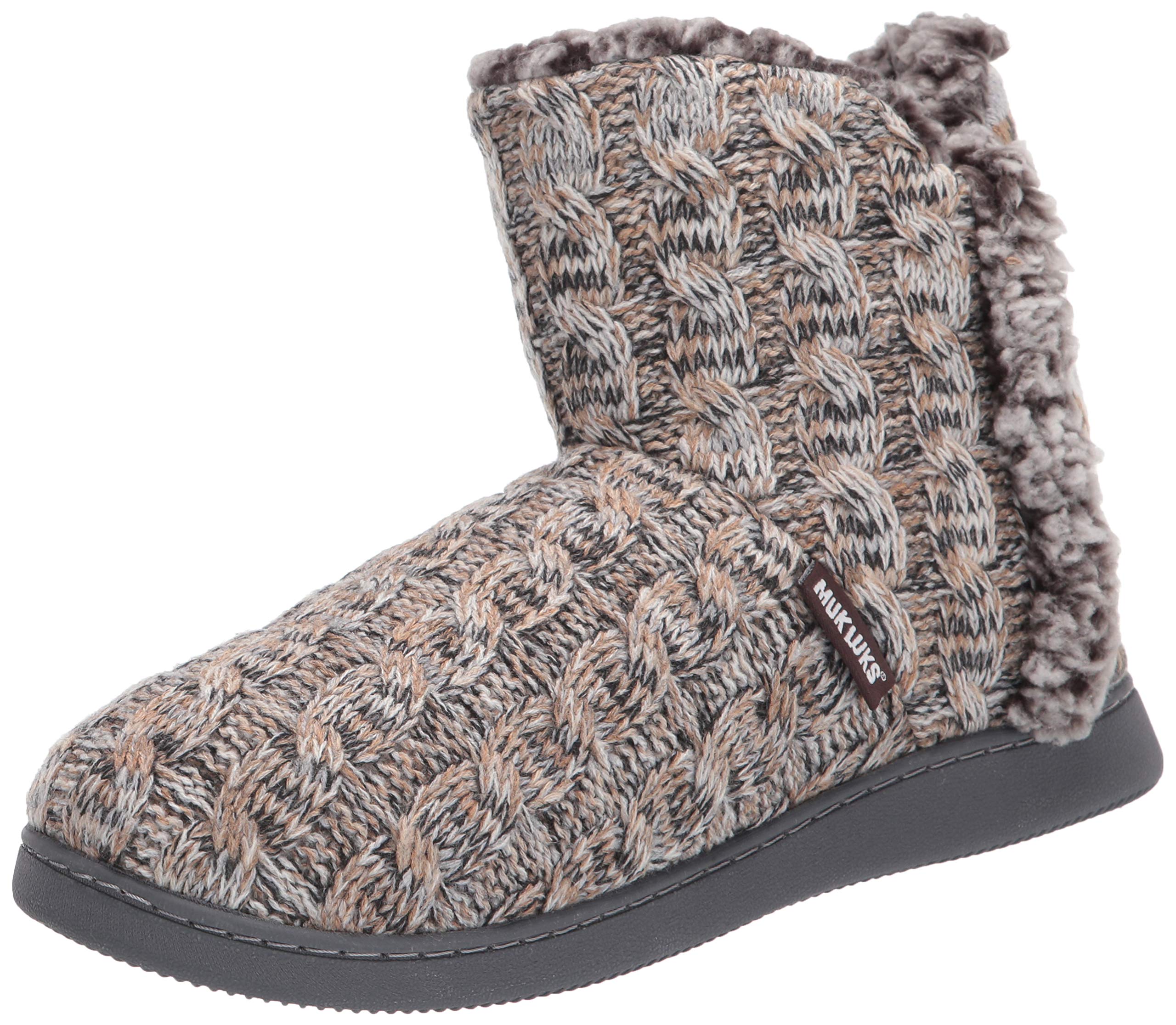 MUK LUKS Women's Camel Pull-On Slippers Small - Cozy Home Comfort