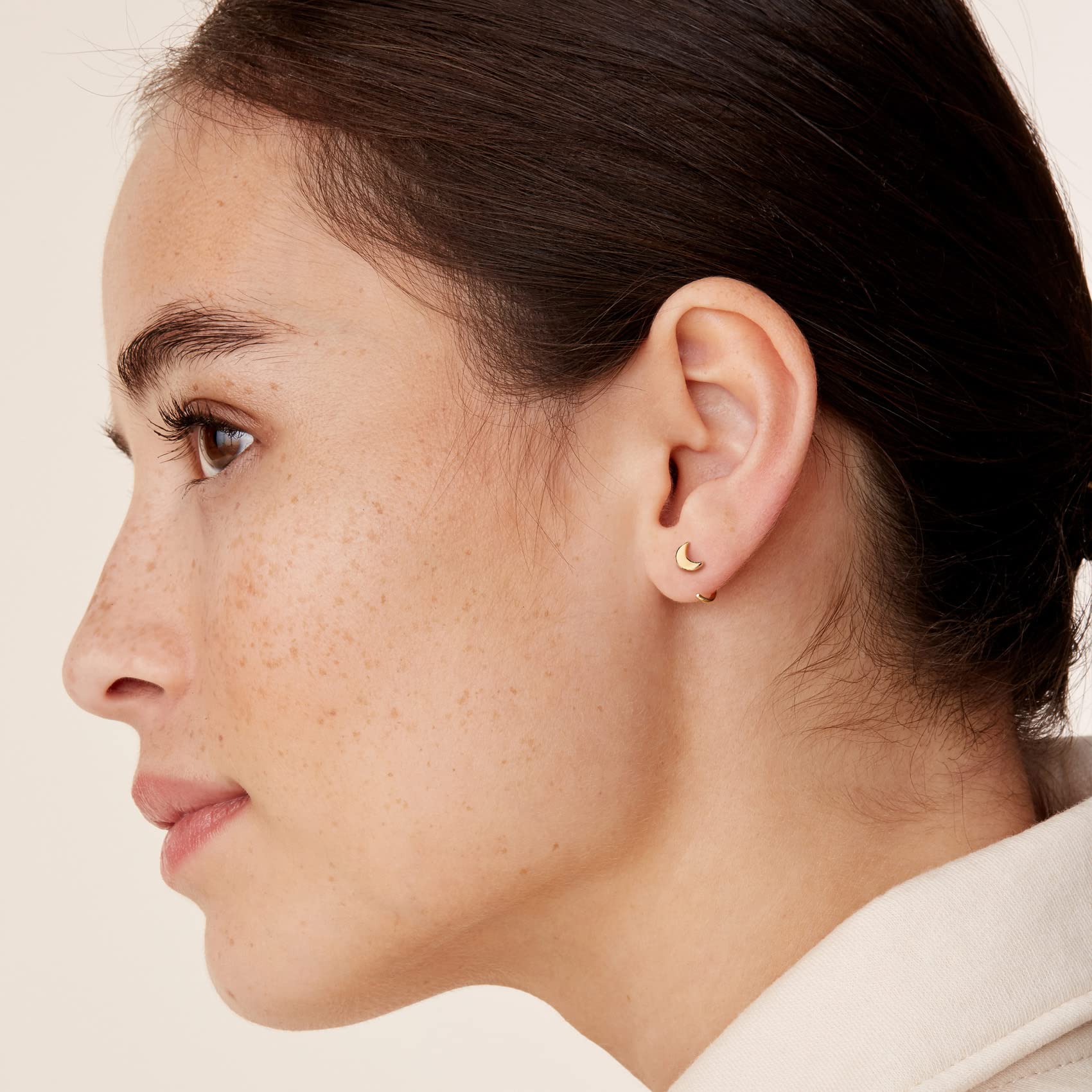 PAVOI 925 Sterling Silver Huggie Half Hoop Earrings for Women | Hypoallergenic Tiny Cartilage Earrings | Minimalist Everyday Jewelry | Perfect for Work, Date Night & Casual Wear