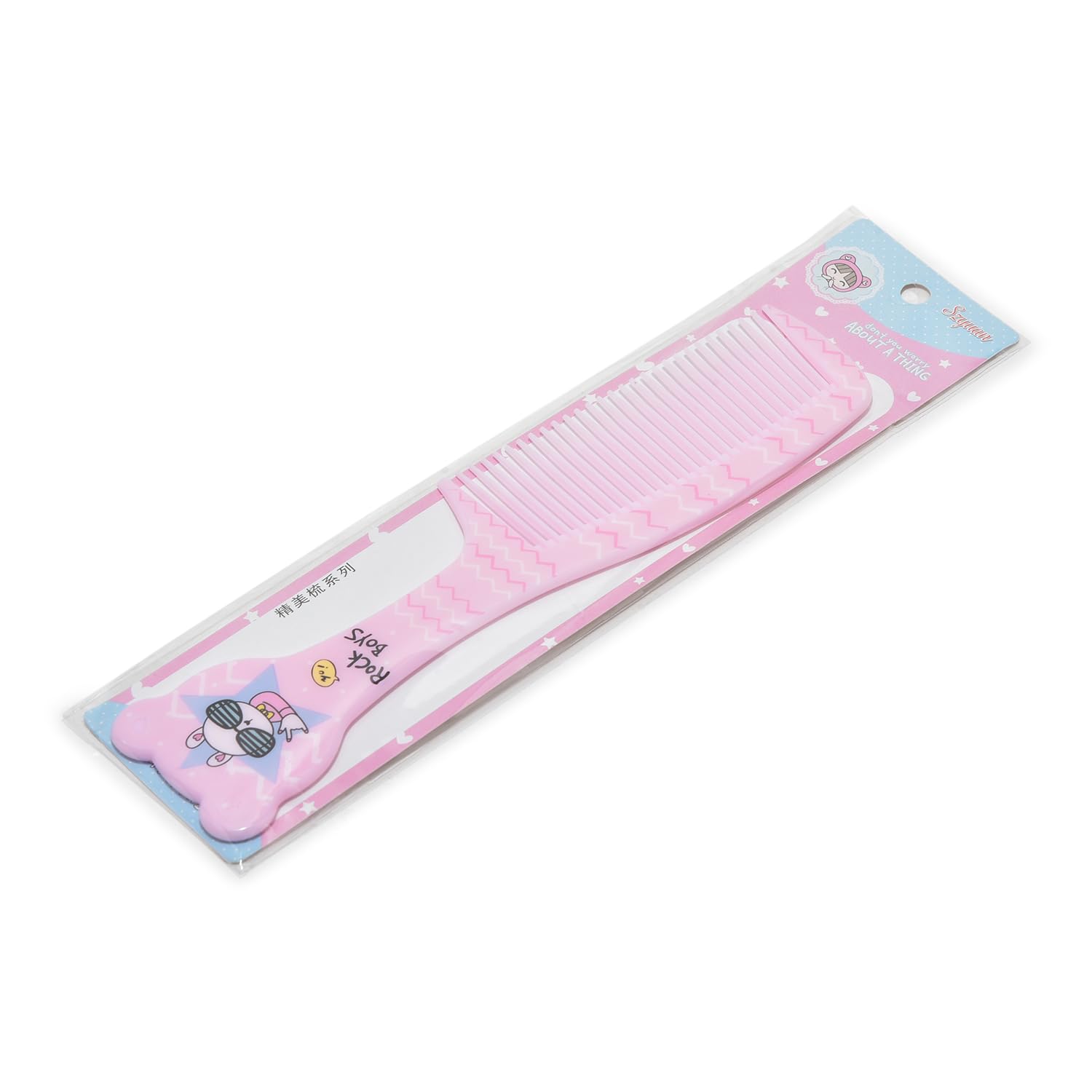 Boys Hair Comb - Soft Bristle Styling Comb for Kids & Toddlers (Pink) | Perfect for Daily Grooming, School & Travel