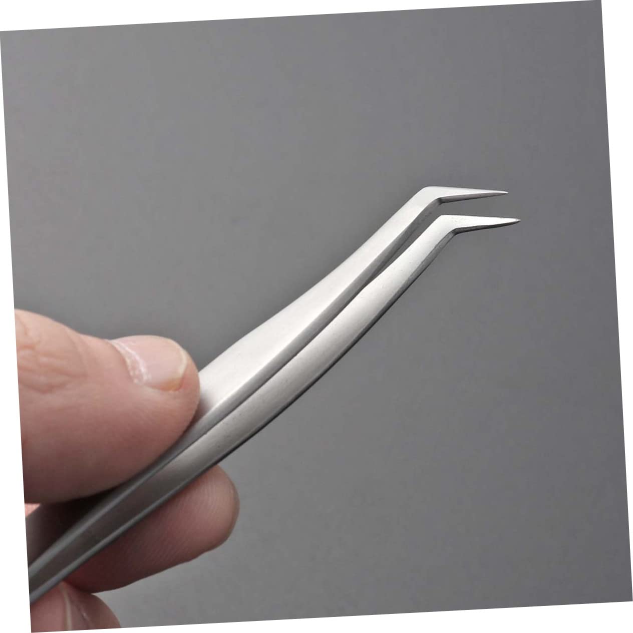 Premium Stainless Steel False Eyelash Tweezers - High Precision Eyelash Applicator for Women | Perfect for Salon, Home Use & Professional Makeup Artists