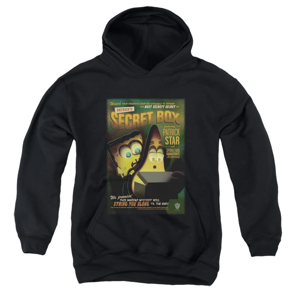 Spongebob Patrick's Secret Box Hoodie for Kids & Teens - Unisex Pullover Sweatshirt - Perfect for Casual Wear, School, and Cartoon Lovers