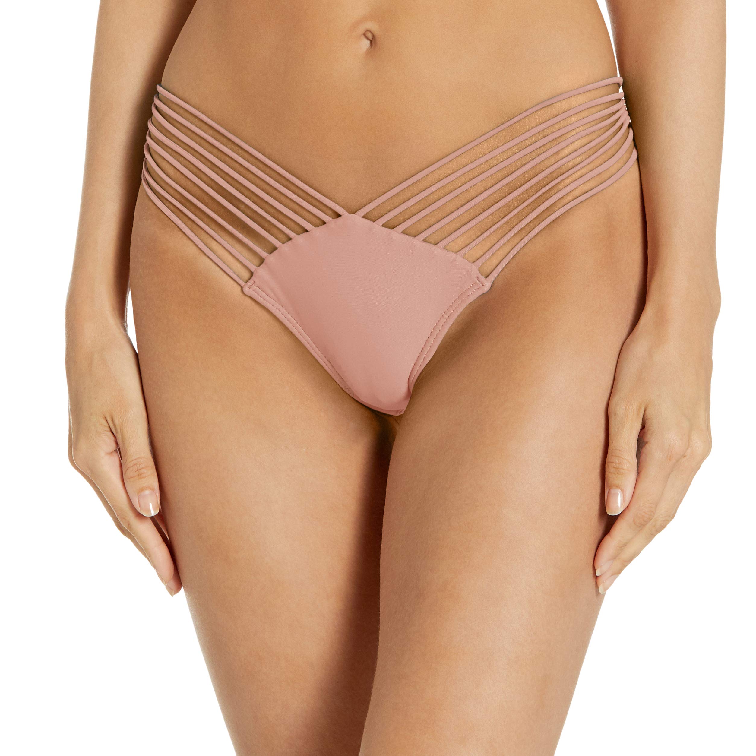 Luli Fama Women's Standard Cosita Buena Wavey Brazilian Ruched Back Bikini Bottom - Sexy Swimwear for Beach, Pool & Vacation | High Waist Cheeky Bikini Bottoms for Women