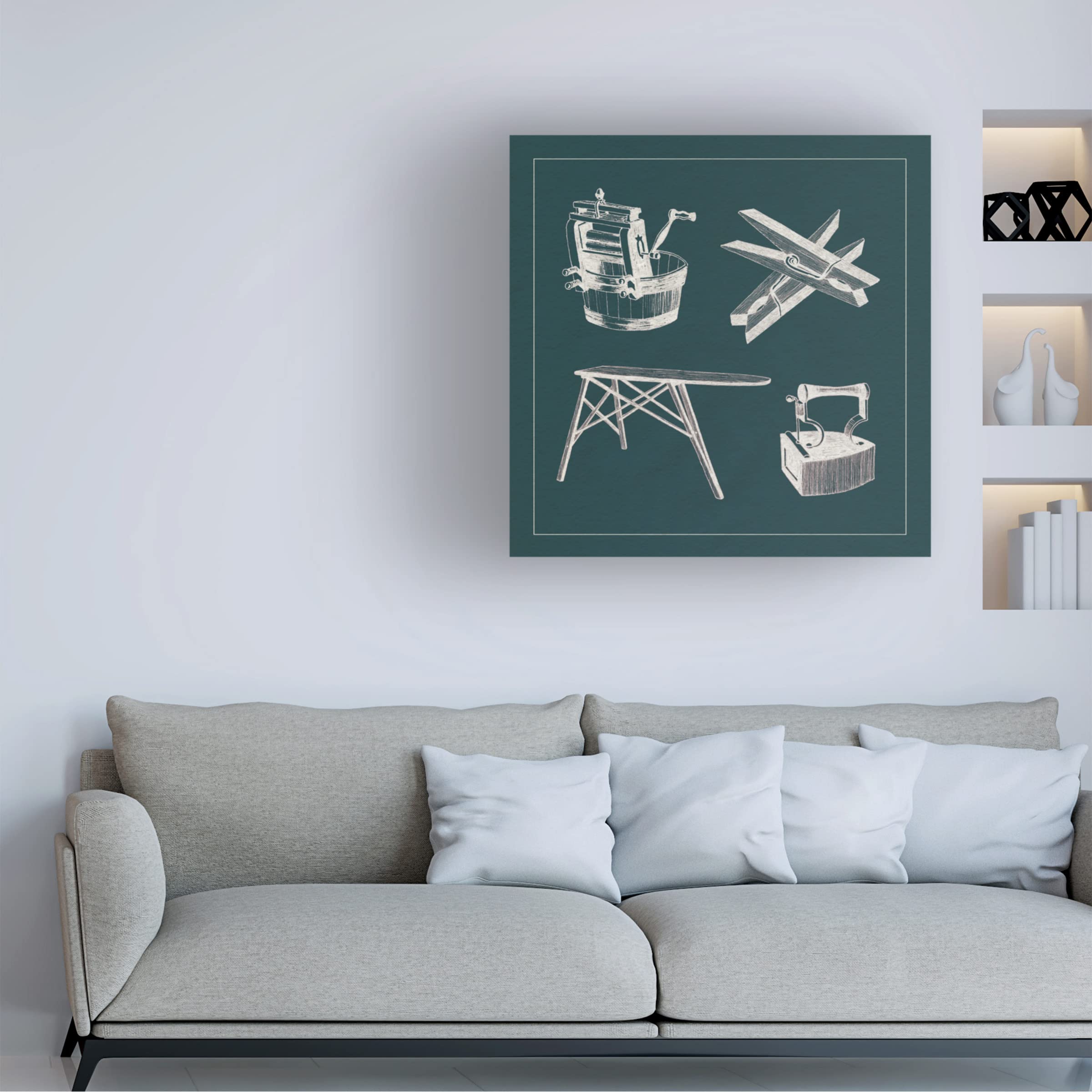 Grace Popp 'Laundry Tips IV' Canvas Wall Art Print - Modern Home Decor for Living Room, Bedroom & Office - Trademark Fine Art Collection