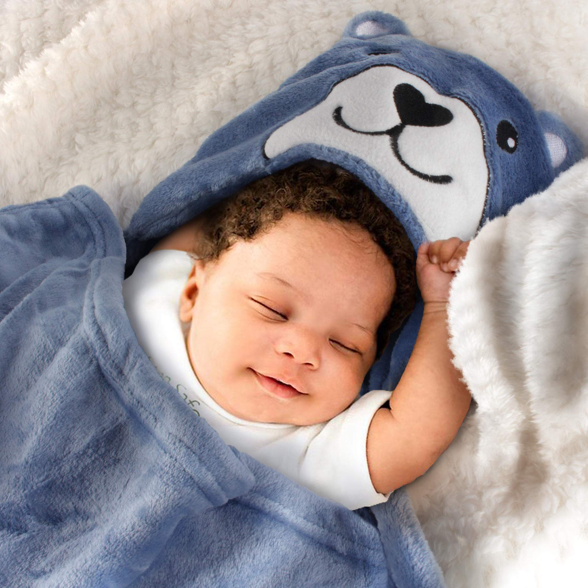 BambooMN Super Soft Hooded Baby Bath Animal Towels - Cute Nursery Essentials for Newborn to Toddler - Unisex Hooded Towel for Girls & Boys - Perfect for Bath Time, Swimming, and Photo Shoots