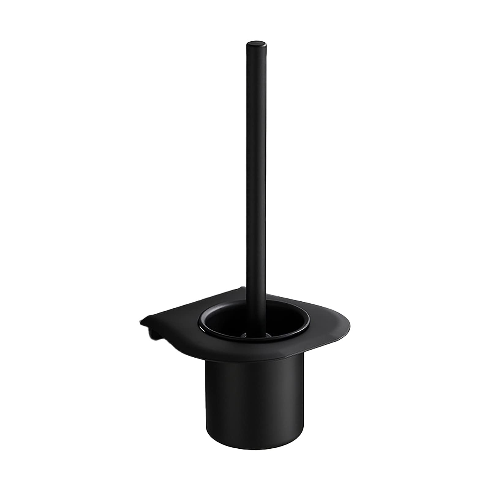 Black Space Aluminum Toilet Brush Set - Durable Bathroom Cleaning Tool for Home Hygiene