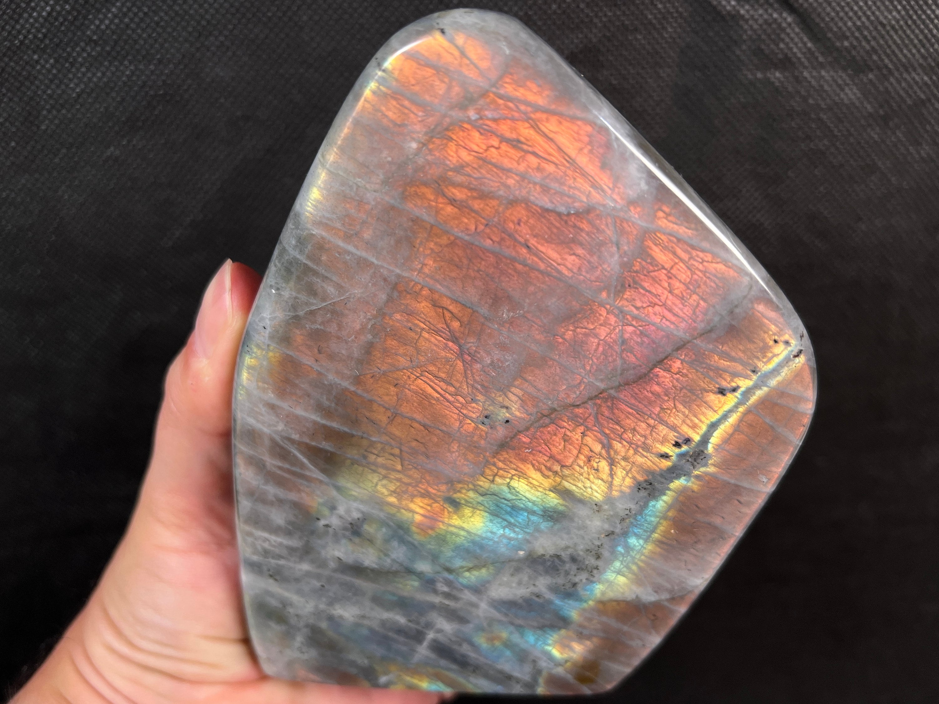 Multi-Colored Labradorite Tower - Tumbled Healing Crystals for Home Decor | Spiritual Healing Stones for Meditation & Energy Work | Natural Gemstone Display for Office & Living Room