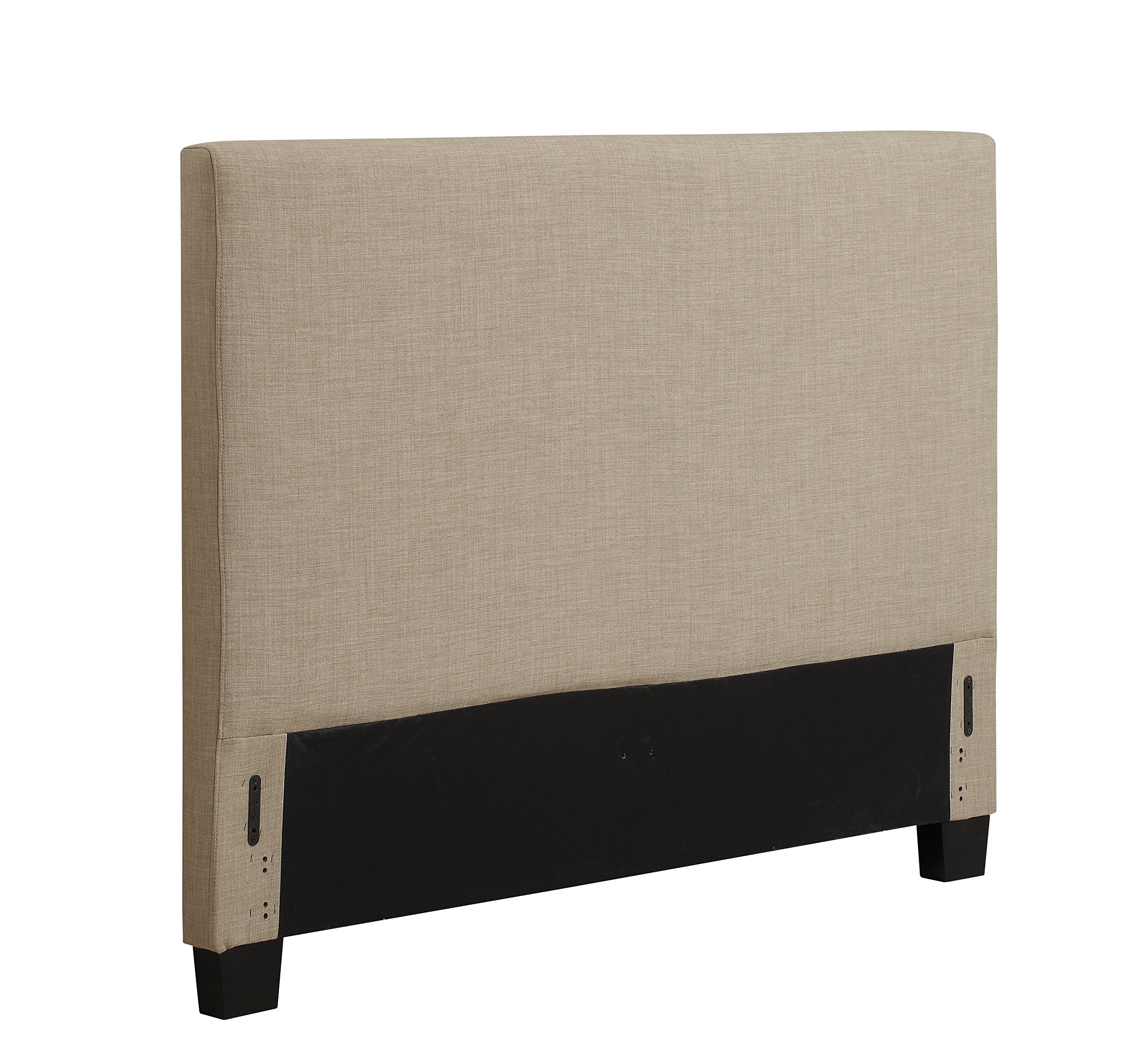 Modus Furniture Solid Wood King Size Platform Bed - Saint Pierre Toast Linen Finish | Durable Wooden Bed Frame for Master Bedroom & Guest Room