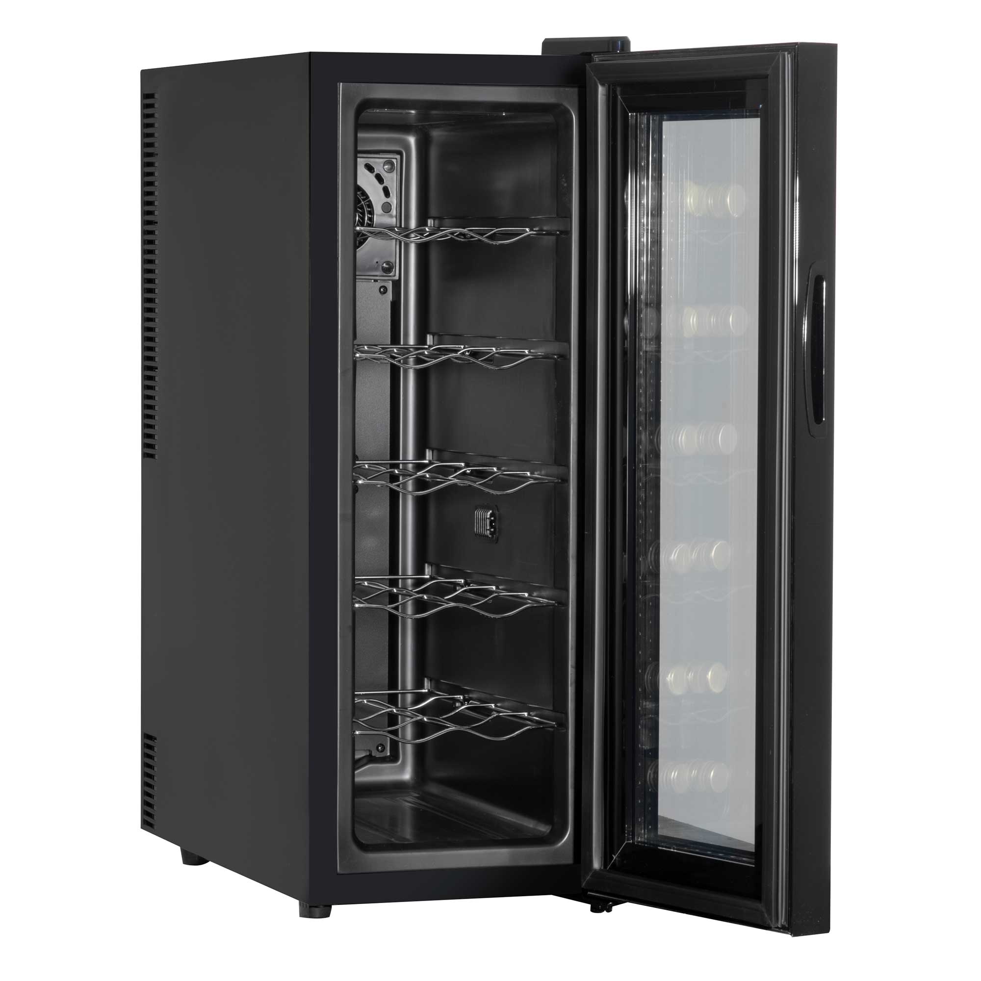Baridi 12 Bottle Wine Cooler Refrigerator - Ultra Quiet 25dB, Touch Control, LED Display, Black (DH73) - Perfect for Home, Office, or Wine Cellar Storage