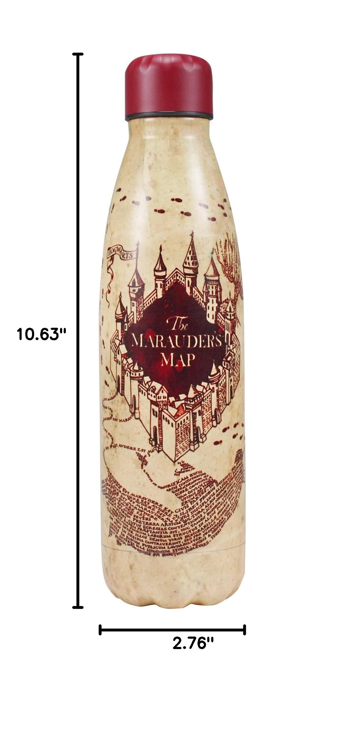 Harry Potter Marauder's Map Stainless Steel Water Bottle - Insulated 20oz Travel Tumbler for School, Hiking & Harry Potter Fans - BPA Free Leak Proof Design