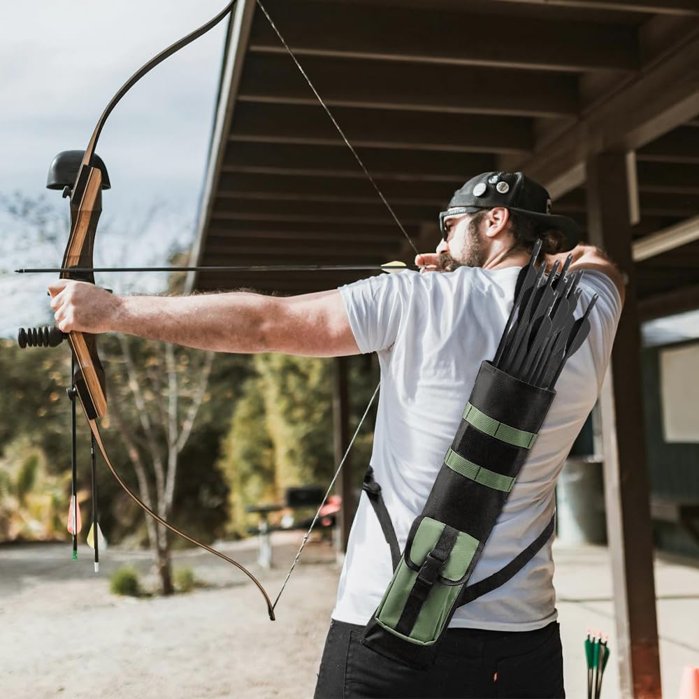 PSKOOK Lightweight Archery Back Quiver - Durable Arrow Holder for Hunting & Target Practice | Perfect for Outdoor Adventures & Competitive Shooting
