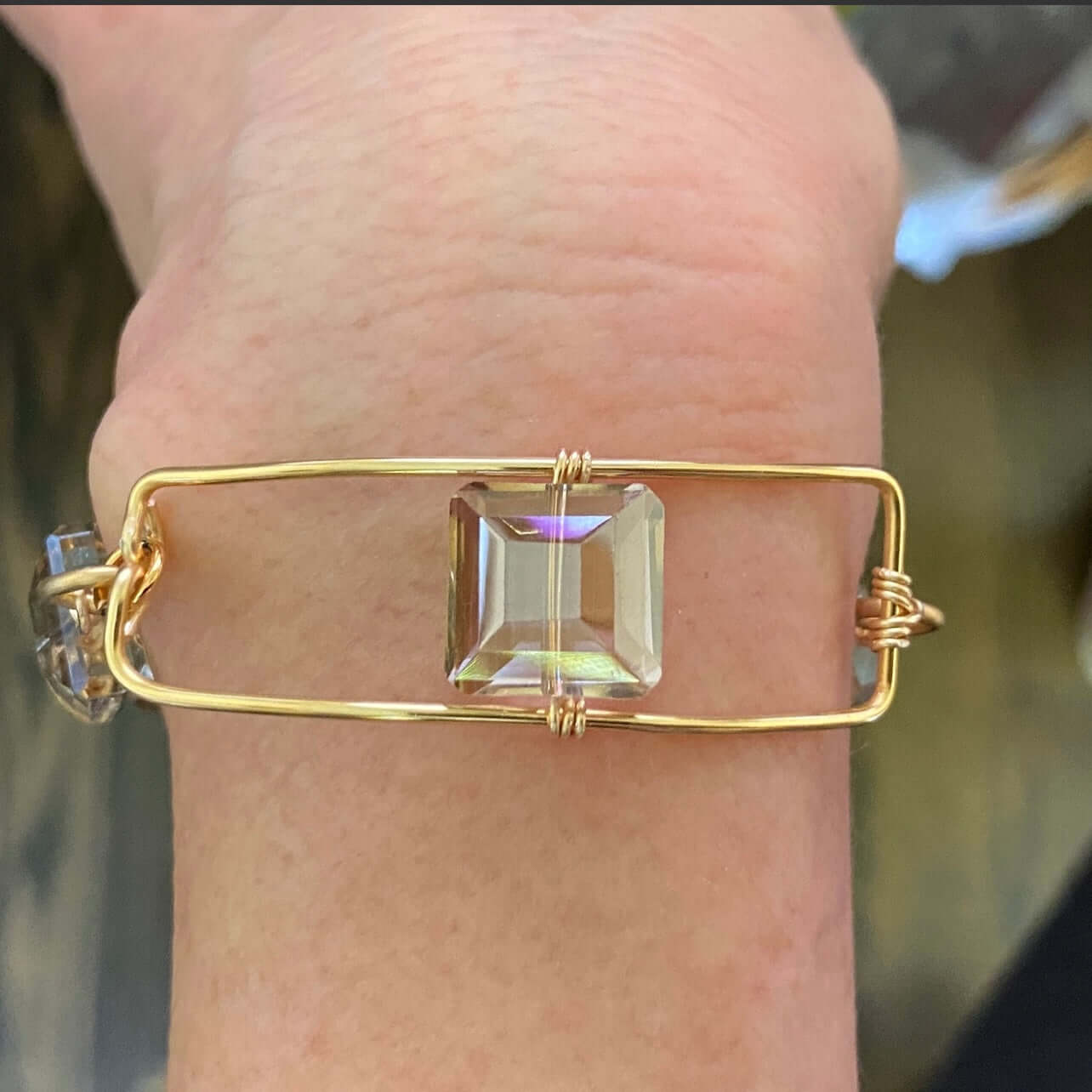 Handmade Champagne Crystal Bracelet - Elegant USA Crafted Jewelry for Women | Perfect for Weddings, Parties & Special Occasions