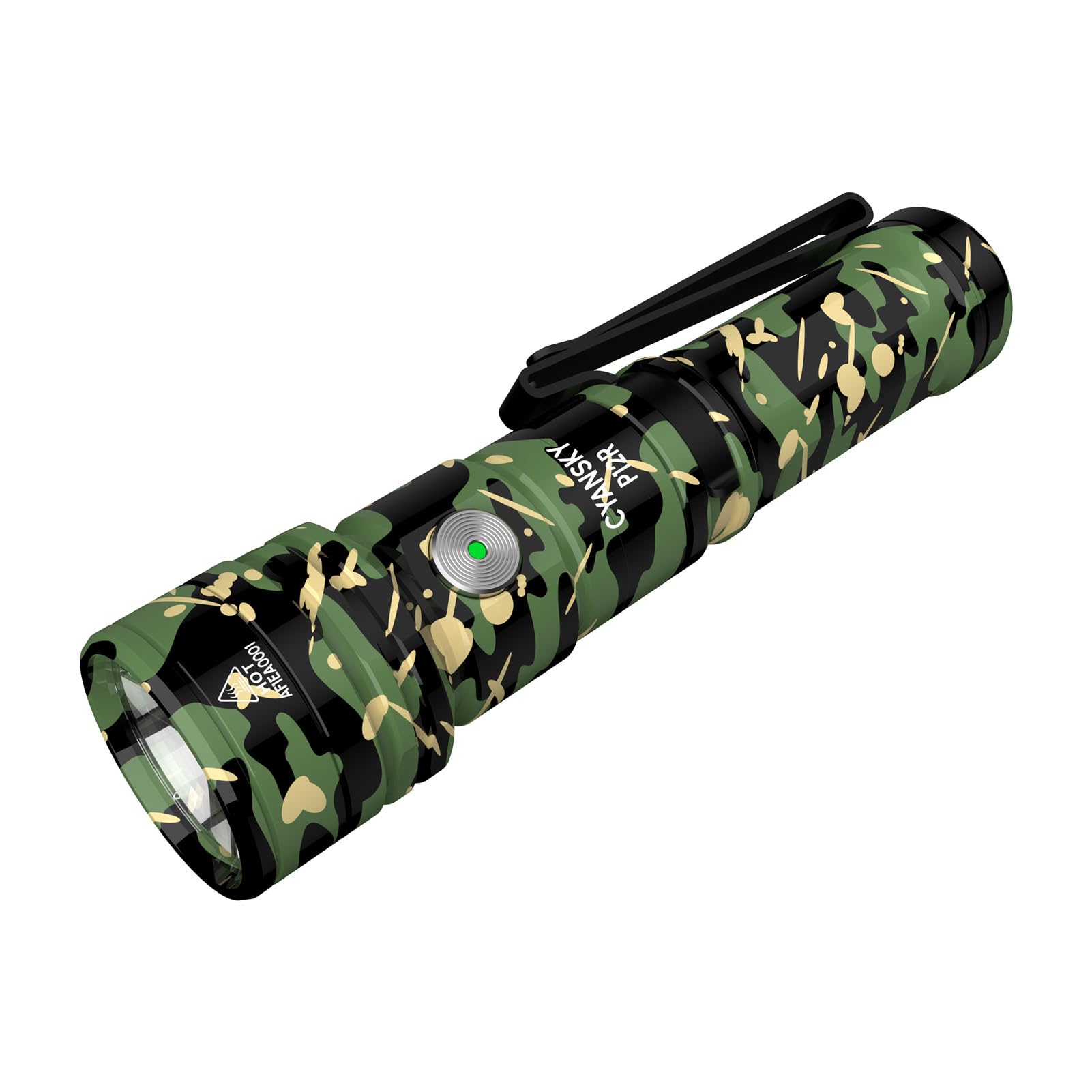 CYANSKY Rechargeable Flashlight - 2000 Lumens Super Bright LED Flashlight, IP68 Waterproof EDC Flashlight for Camping, Hiking, Outdoor Adventures, Home Emergency & Power Outages (Forest Green)