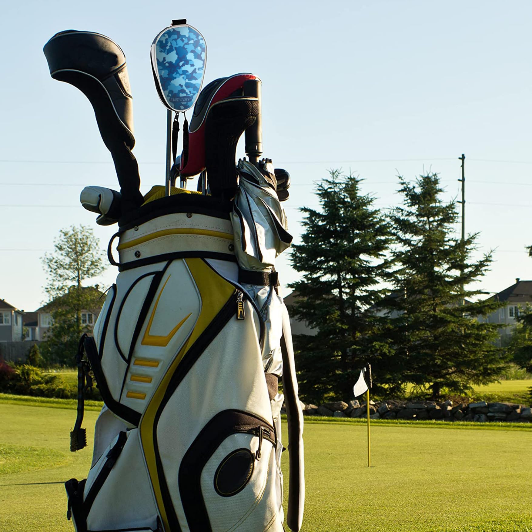 12ft Telescopic Golf Ball Retriever - Dual Zip Headcover Pick Up Tool for Water Hazards & Rough - Lightweight Golf Accessory for Practice, Tournaments & Course Maintenance (Perfect for Driving Range & Backyard Practice)