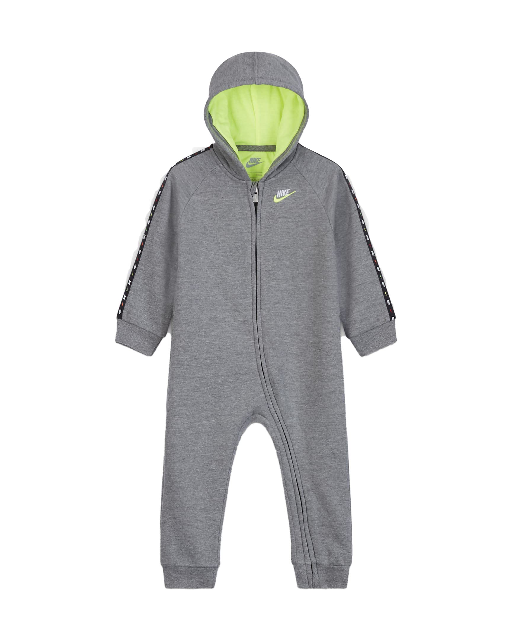 Nike Baby Boys Full Zip Swoosh Coverall - Warm Fleece-Lined Jumpsuit for Infants & Toddlers - Perfect for Winter Outings, Playdates & Family Photos
