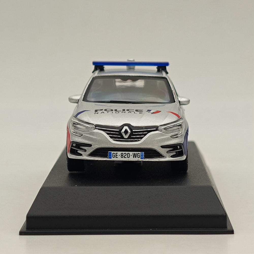 1/43 Scale Norev Renault Megane Estate 2022 Police Nationale Silver Diecast Car Model - Collectible Miniature Vehicle for Display, Gift & Police Car Enthusiasts