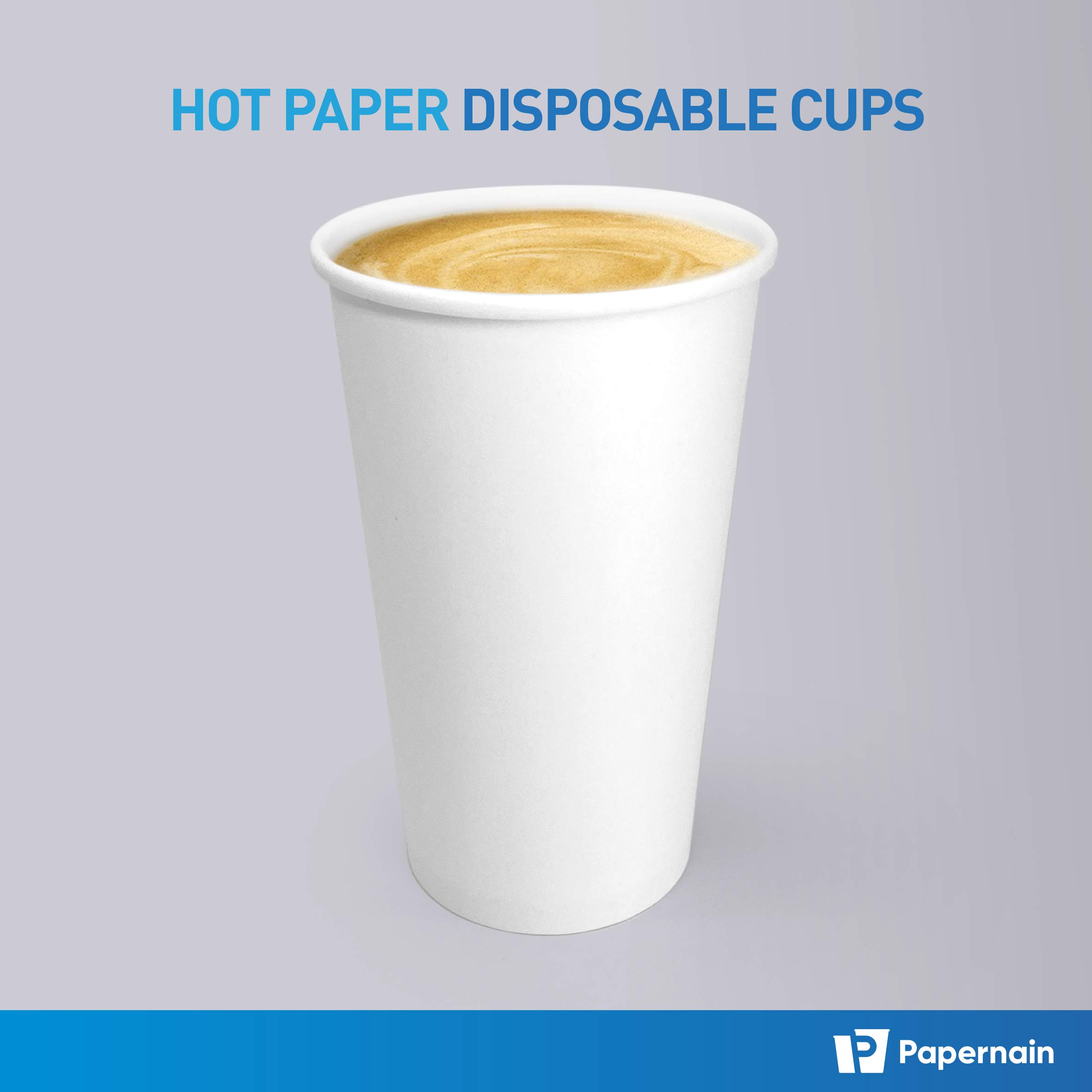 16 oz White Hot Paper Disposable Cups - 100 Count Bulk Pack | Perfect for Coffee, Tea, Hot Chocolate & Office Break Rooms