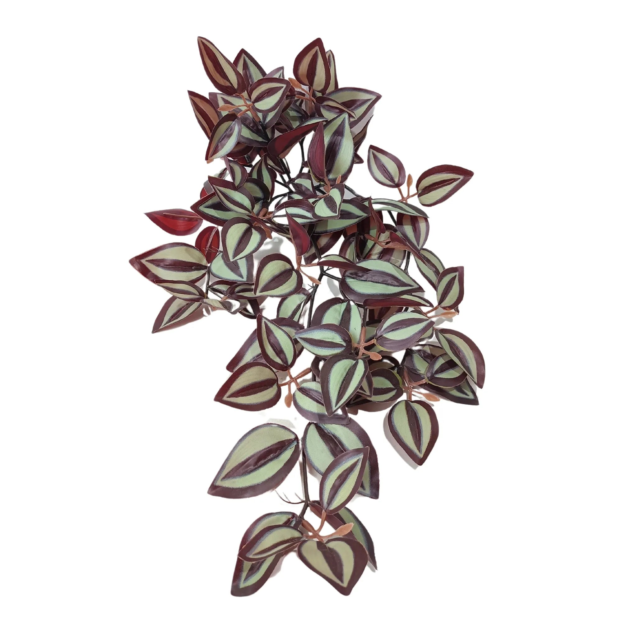 Burgundy Tradescantia Zebrina Hanging Plant - 42cm Artificial Vine for Home Decor, Office & Indoor Greenery