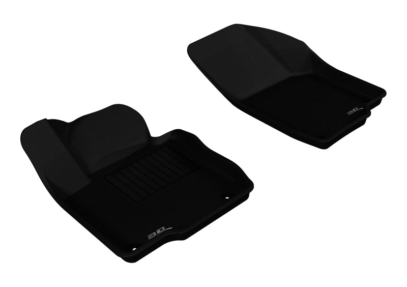 3D MAXpider Custom Fit Floor Mats for 2012-2019 Volkswagen Passat - Kagu Series 1st Row All-Weather Car Mats (Black) | Perfect for Daily Commuting & Road Trips