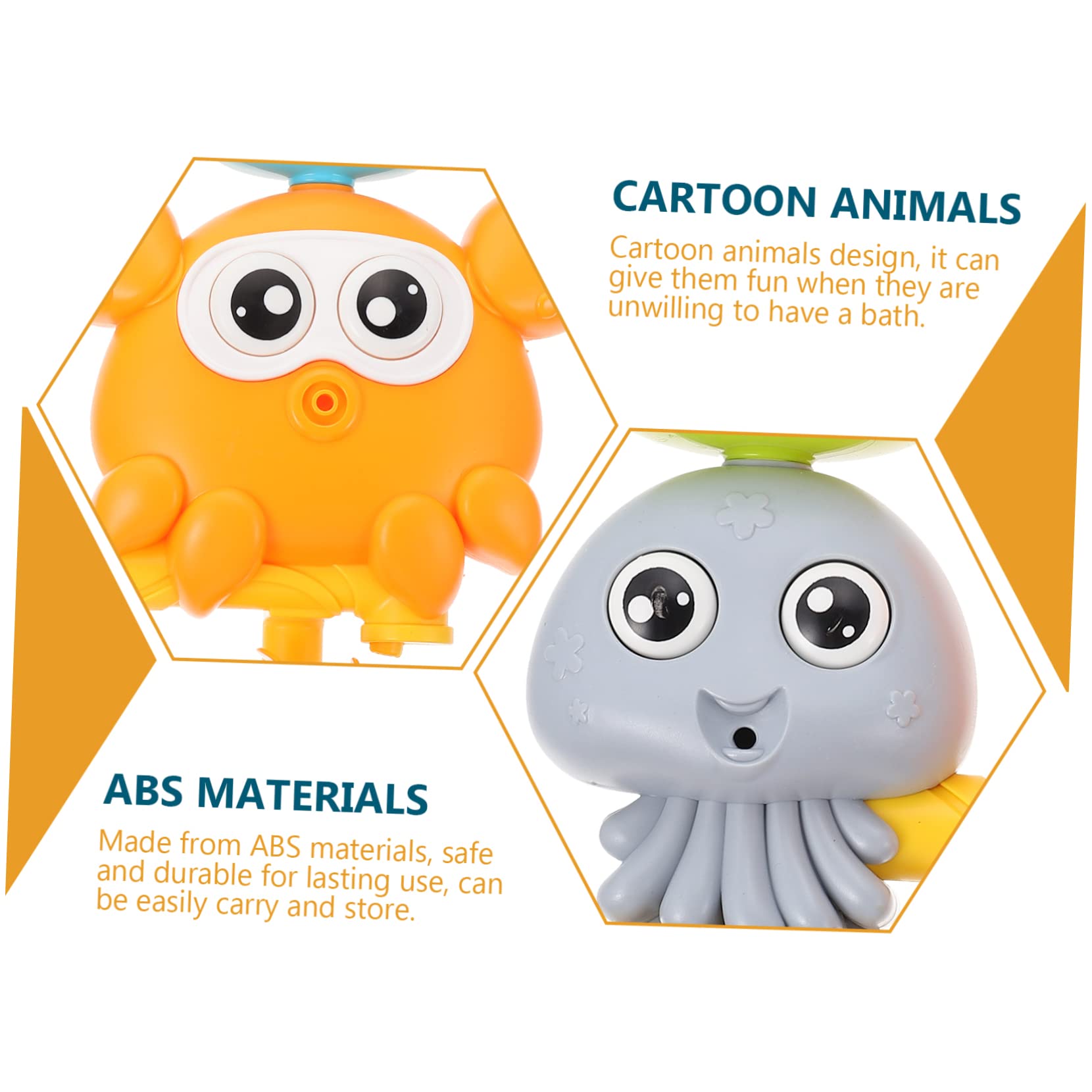 Vaguelly 4-Piece Crab Bath Toys Set for Kids - Fun Water Play Bathtub Toys for Toddlers & Children - Perfect for Bath Time, Pool Parties & Sensory Play