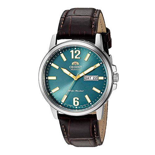 Green -Brown Leather Strap