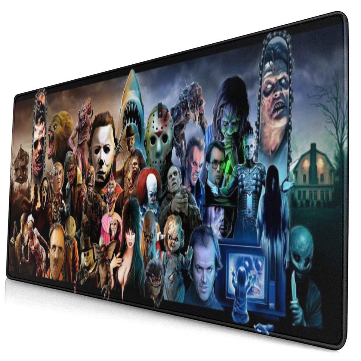 Chucky Horror Halloween Movie Large Gaming Mouse Pad - Extended Size Non-Slip Rubber Base for Computer, PC, Laptop & Keyboard | Perfect for Gamers, Office Work & Halloween Decor