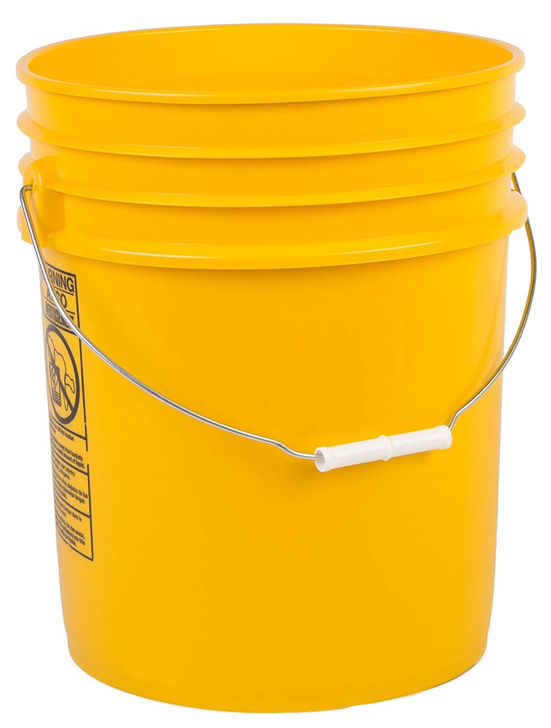 Premium 5 Gallon Bucket with Gamma Seal Lid - Heavy Duty HDPE Yellow Food Grade Container - Ideal for Food Storage, Gardening, Home Organization & Emergency Preparedness