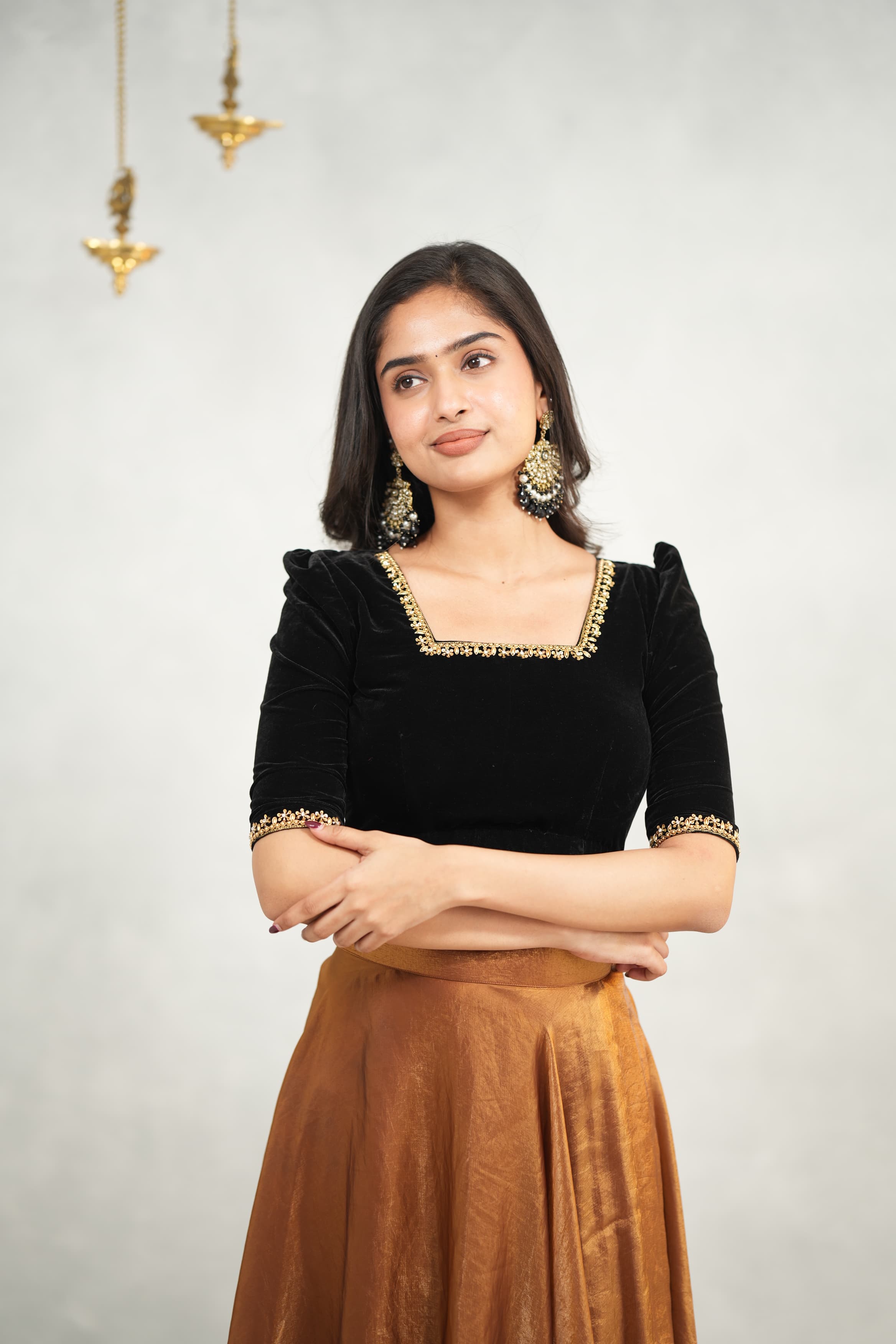 Mirnalini Premium Designer Croptop and Skirt Set - Women's Fashion Outfit for Party, Date Night & Summer Wear | DD738