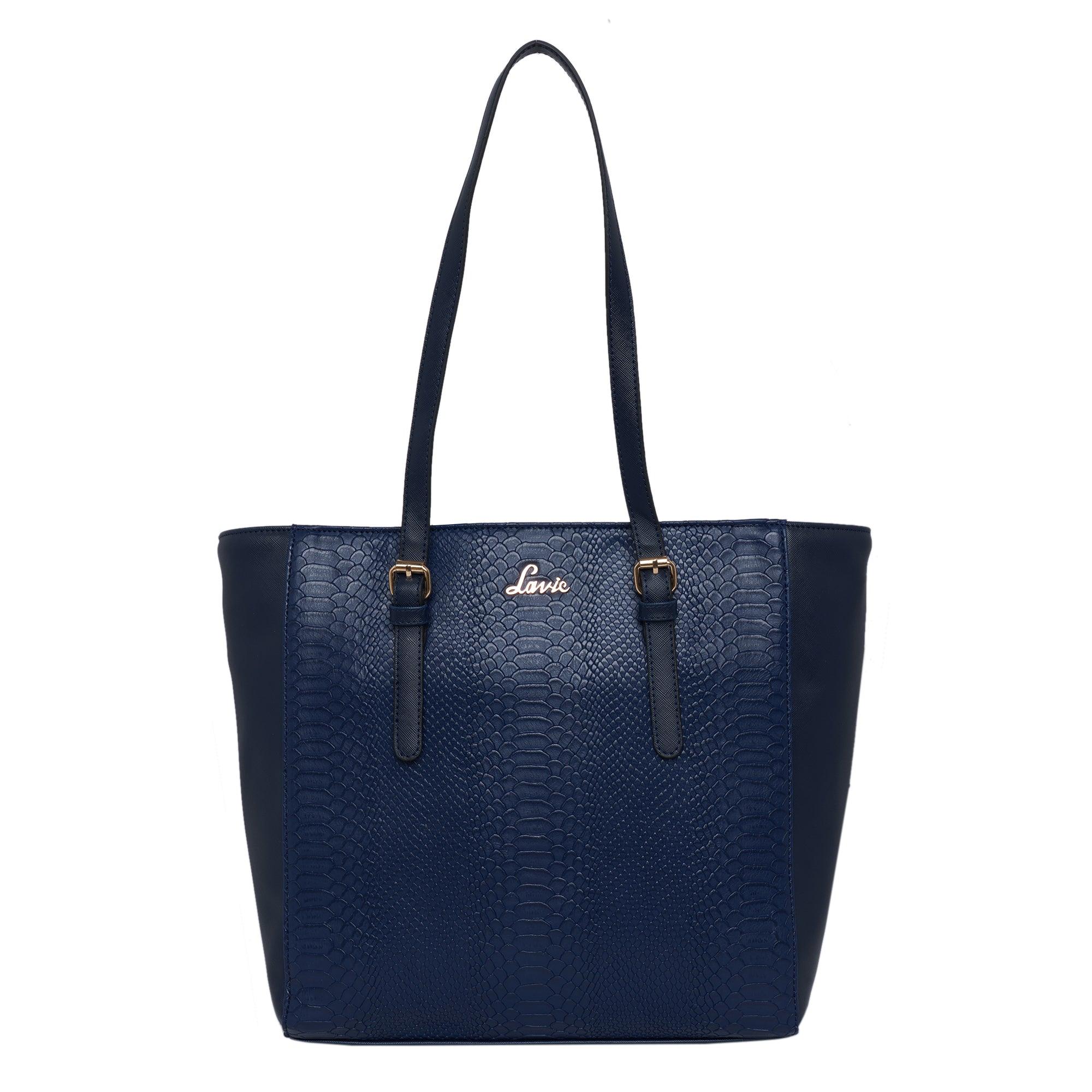 Lavie Women's Crocodile Embossed Leather Tote Bag - Stylish & Spacious Handbag for Work, Travel & Everyday Use